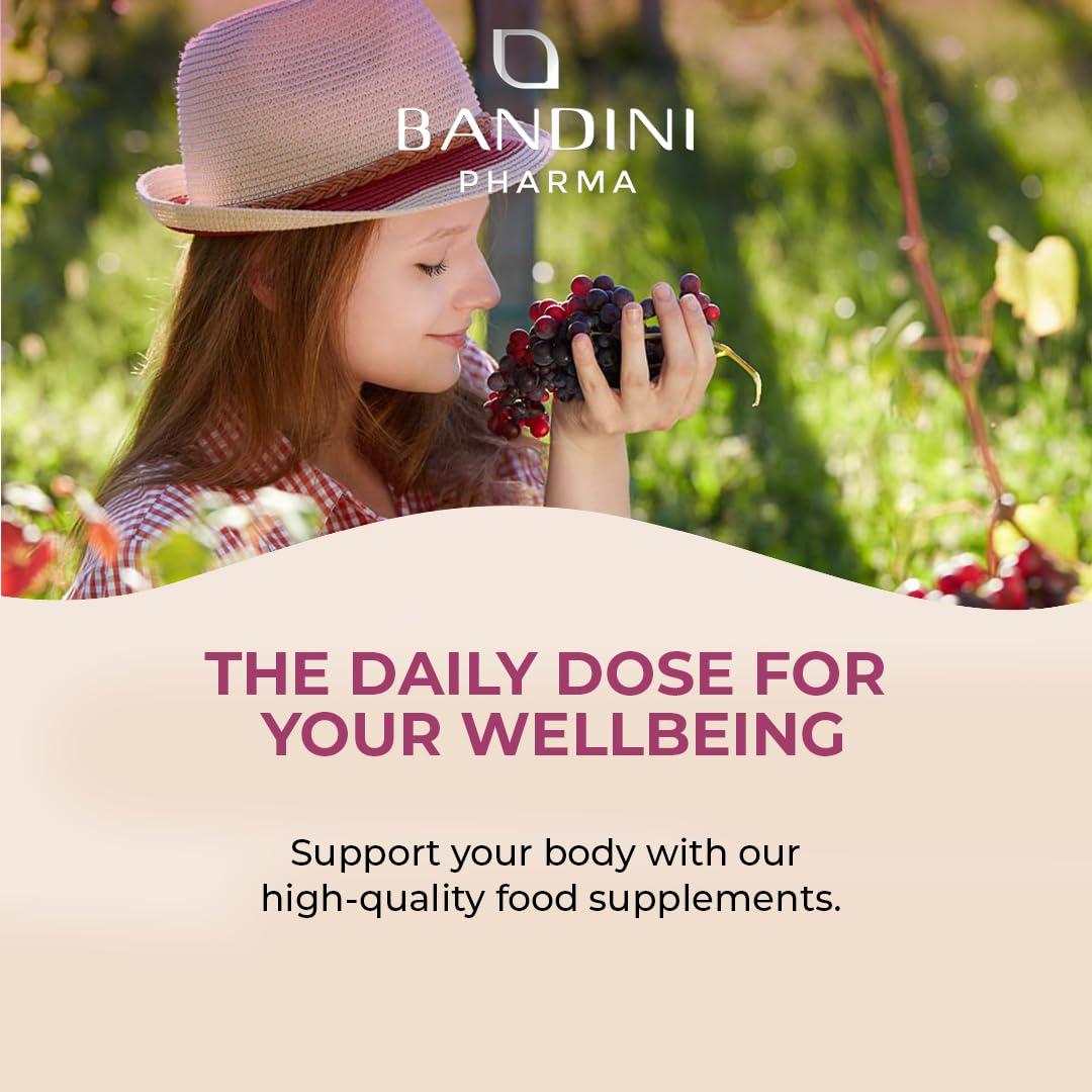 BANDINI Bandini OPC Supplement (95%) Grape Seed Extract | 1076mg OPC + Vitamin C | 365 Capsules | High Strength Antioxidant | Pure Oligomeric Proanthocyanidin 95% from Italian Grapes | Highest HPLC Content