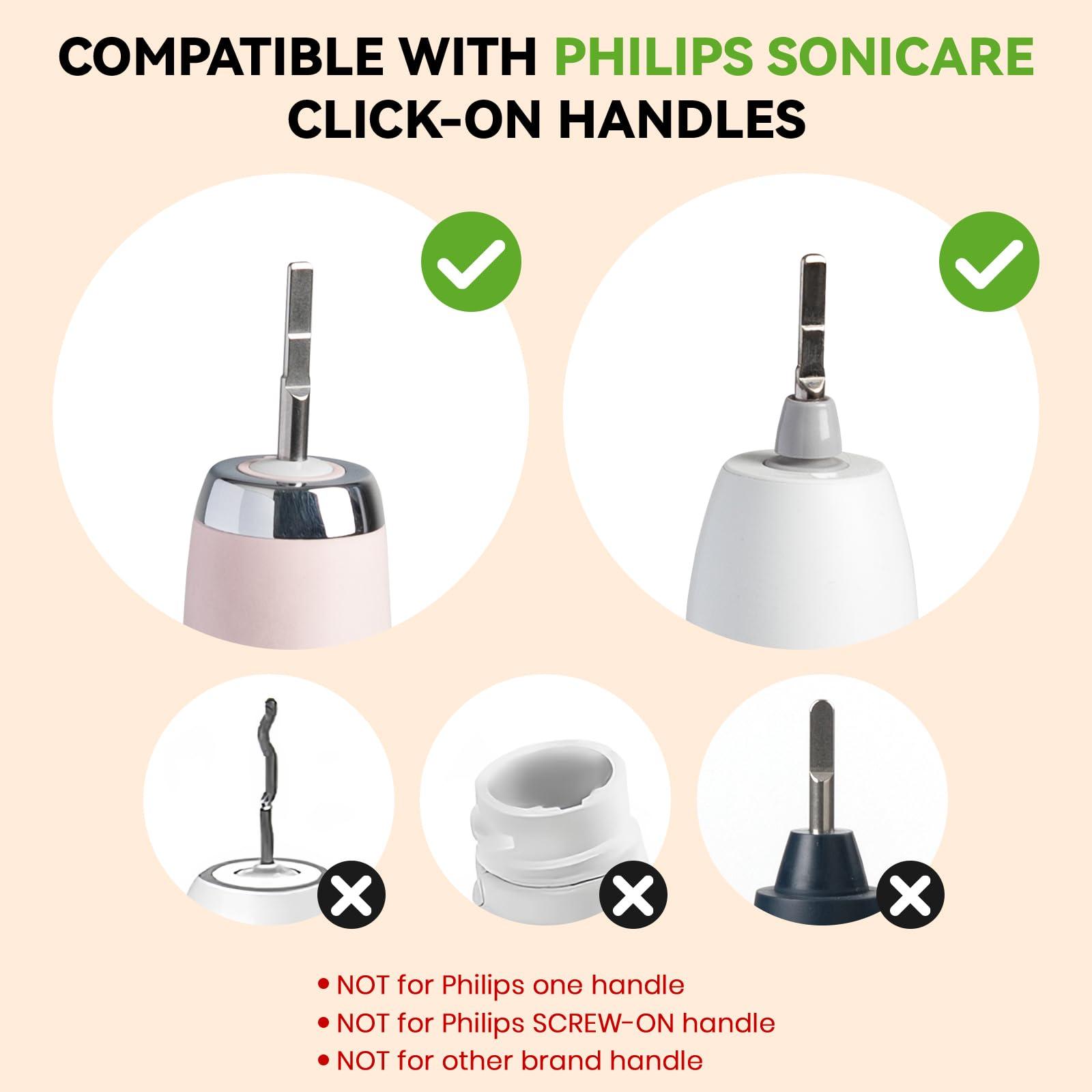 ponpace PONPACE Bamboo Toothbrush Heads Compatible with Philips Sonicare, Soft Castor-Oil Bristles, Biodegradable Toothbrush Replacement Heads, Eco-Friendly & Daily Cleaning