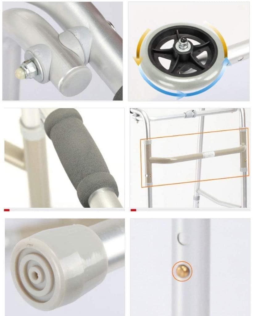 ATAAY Handrail Elderly Disabled Walking Support Four-legged Crutches Rehabilitation Aluminum Alloy Double Pulley 59cmx50cmx78cm Non-slip Walking Stick With Hospital Family