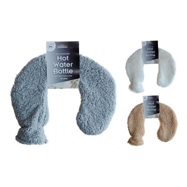 DTD QUALITY MATTERS Neck & Shoulder Hot Water Bottle Ideal for Keeping Your Neck & Shoulder Warm Plush Warm Water Bag-Help Provide Warmth and Comfort Great for Pain Relief. (Brown)