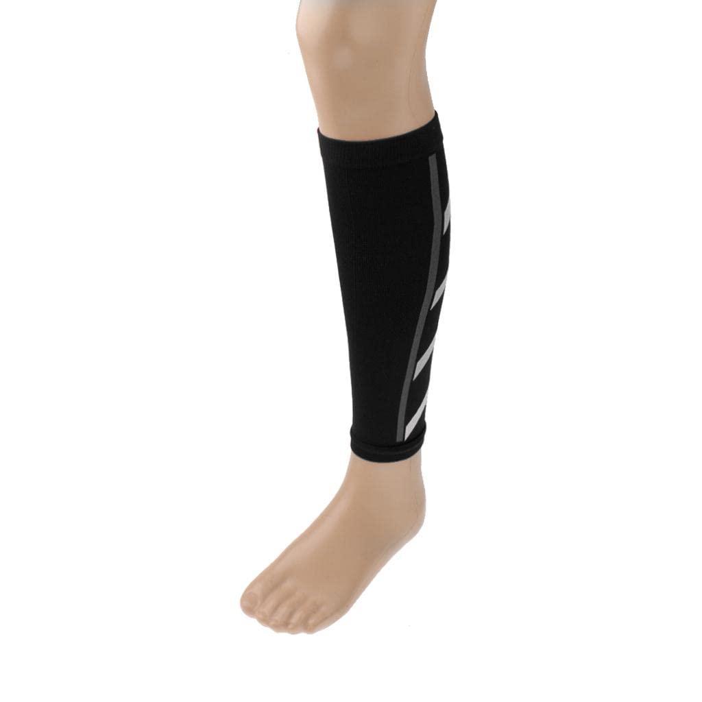 Generic Compression Leg Sleeves - Protect and Support Shins and Wrists, Black-Black