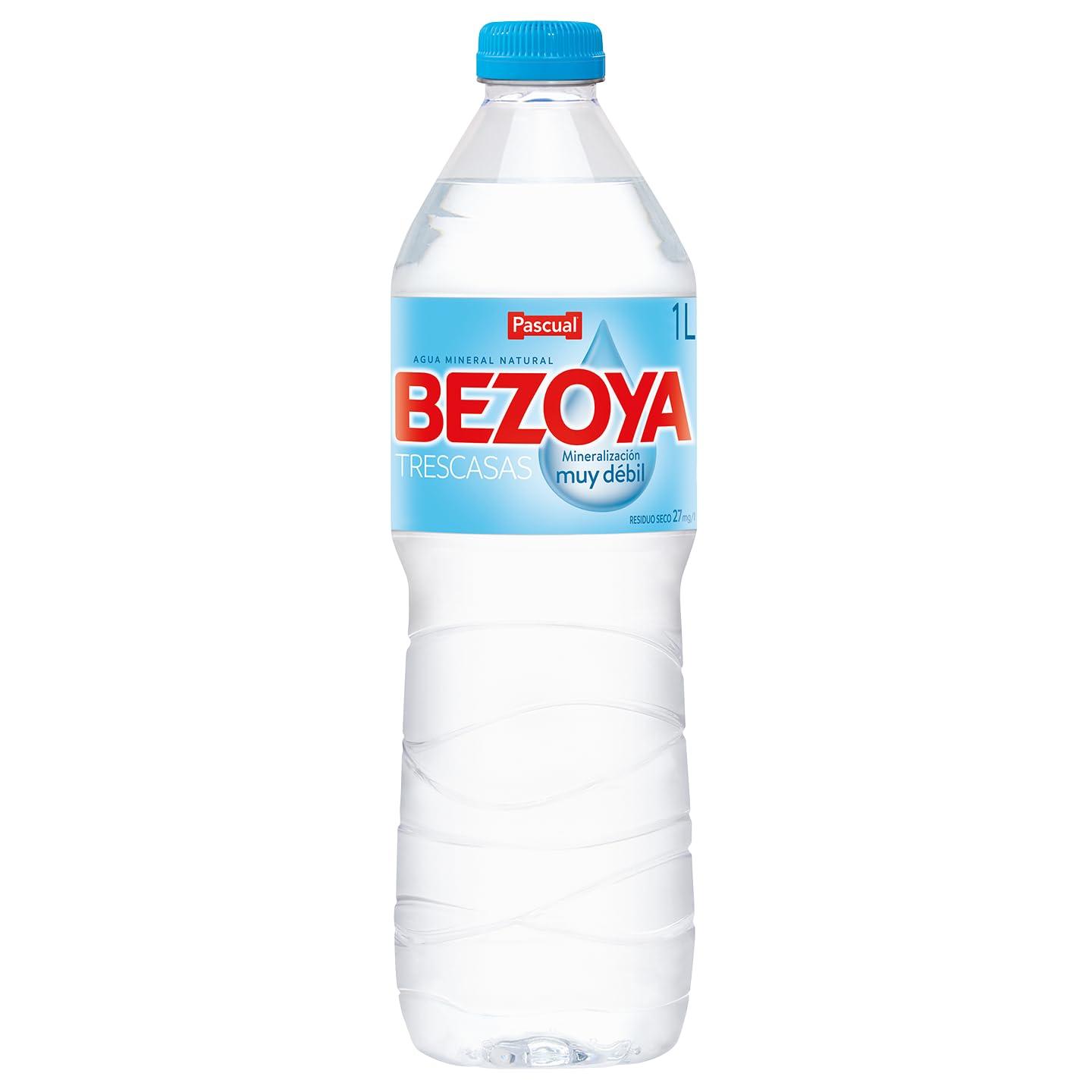 Pascual Bezoya Natural Mineral Water - Pack of 6 x 1L