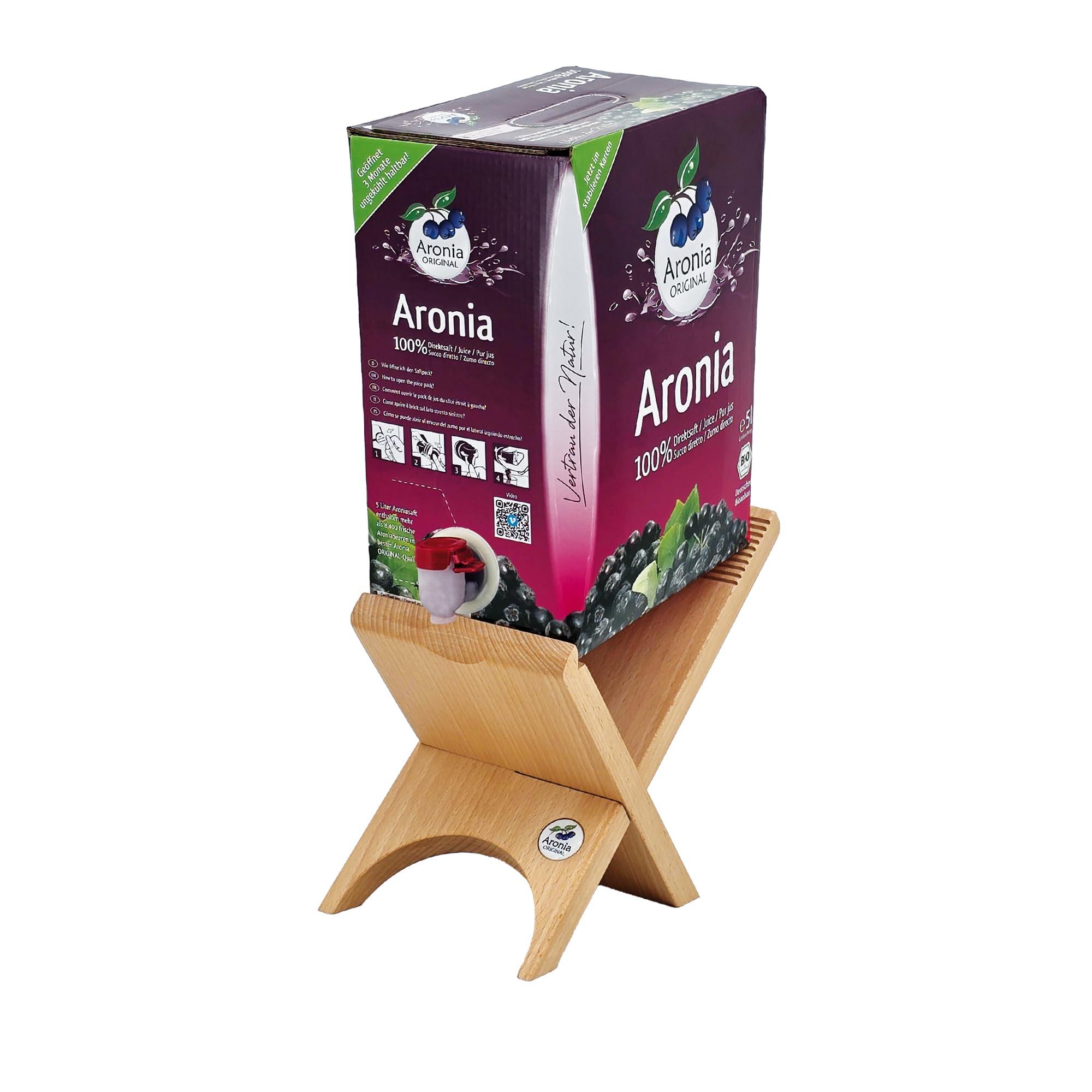Aronia ORIGINAL Aronia ORIGINAL Organic Aronia Berry Juice Bag-in-Box 5 L | 100% Pure Aronia Fruit Juice, No Added Sugar, Not From Concentrate | Vegan, Organic, Non GMO Chokeberry (Aronia Berries)
