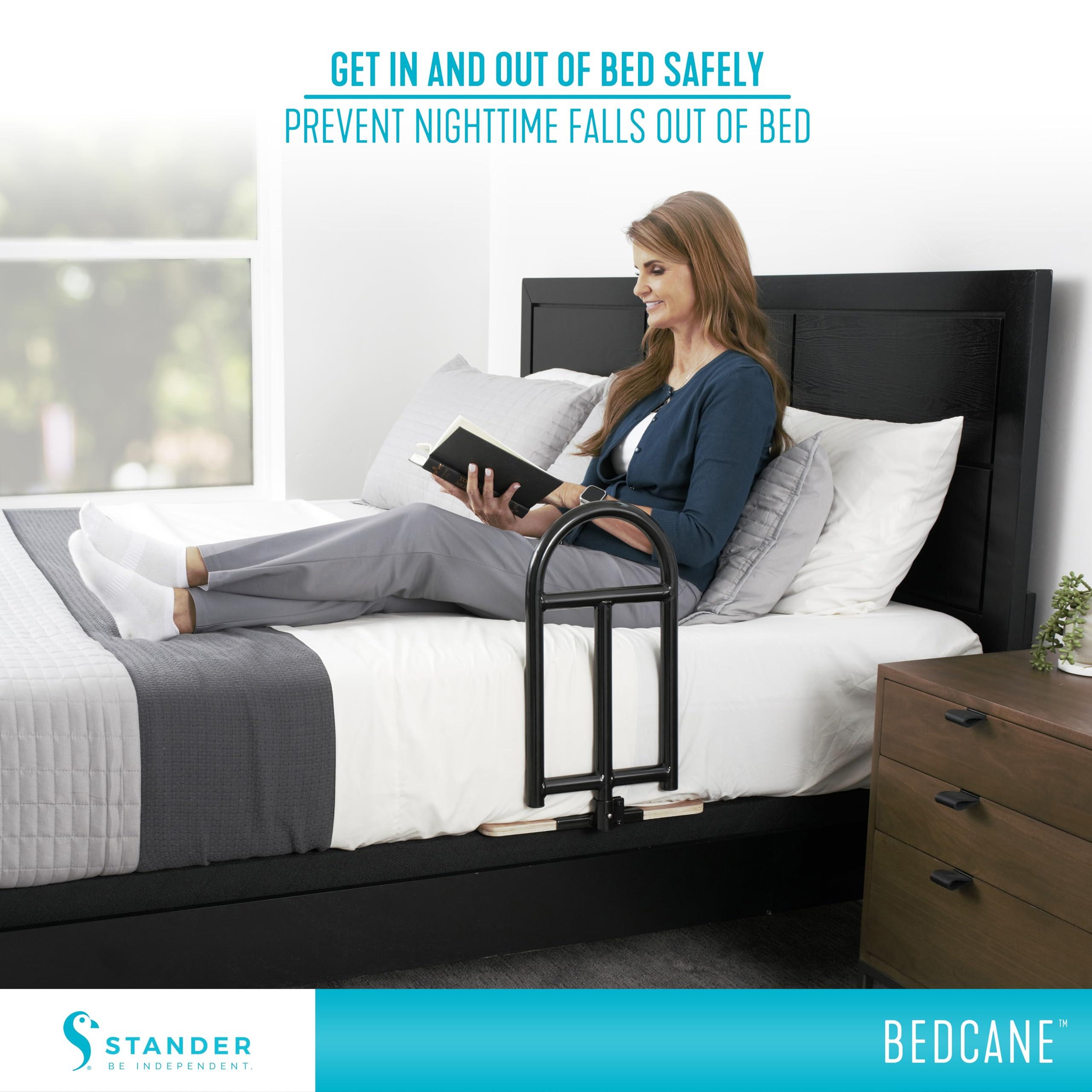 Stander Stander BedCane, Adult Bed Rail and Support Handle, Height Adjustable Elderly Stand Assist with Organizer Pouch (Eligible for VAT Relief in the UK)