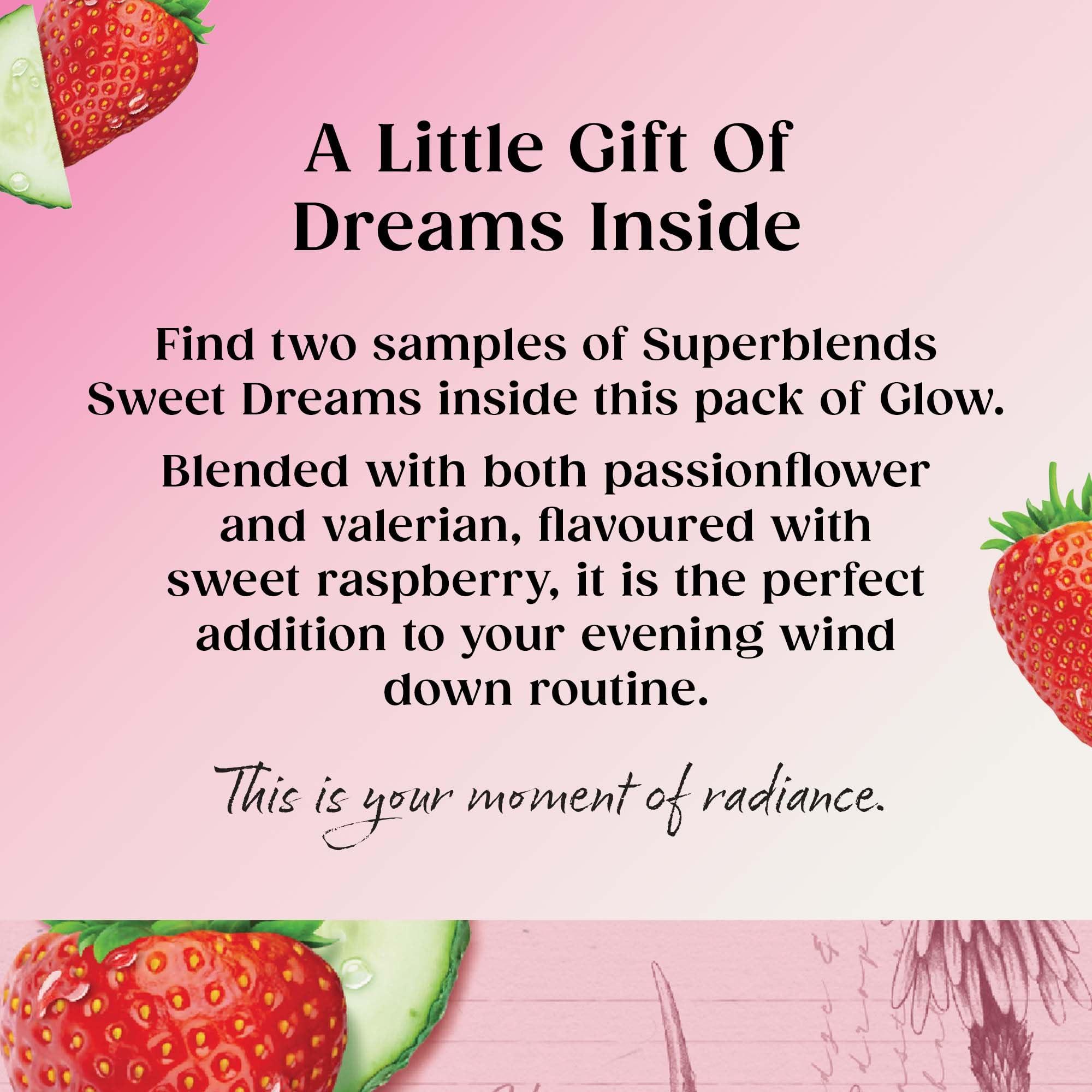 Twinings Twinings Superblends Glow Tea - Strawberry & Cucumber Green Tea with Aloe Vera & Biotin for Skincare & Hair Care, 88 Biodegradable Tea Bags (4x22) with 2 Sweet Dream Tea Bags