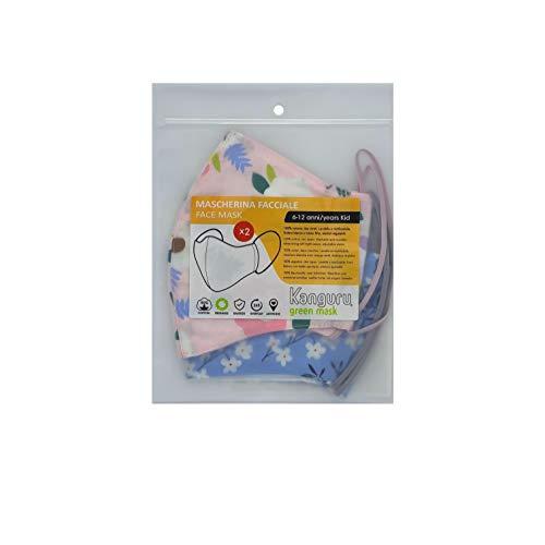 Kanguru Kanguru Girls Green Mask Kid, Multi-Coloured, 6-12 years 1244