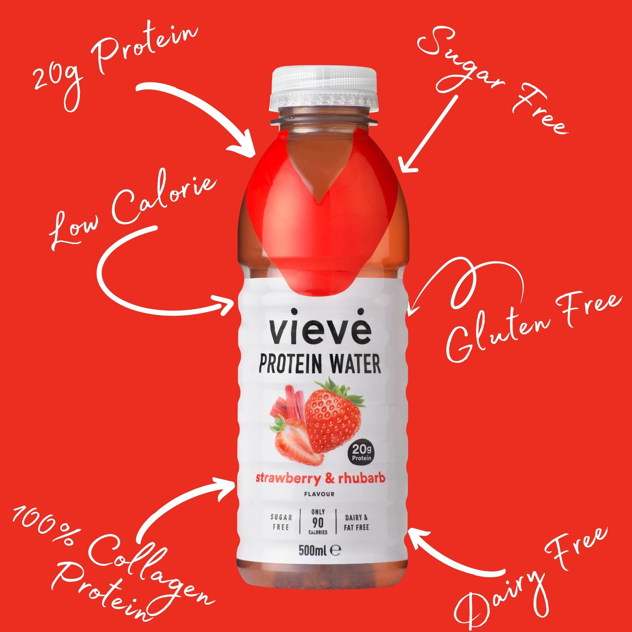 Vieve Vieve Protein Water 10x500ml - Mixed Variety Flavour Pack 20g Protein, Sugar Free, Fat Free & Dairy Free A Ready to Drink Alternative to Protein Powders & Shakes 10 Pack (2 per Flavour)