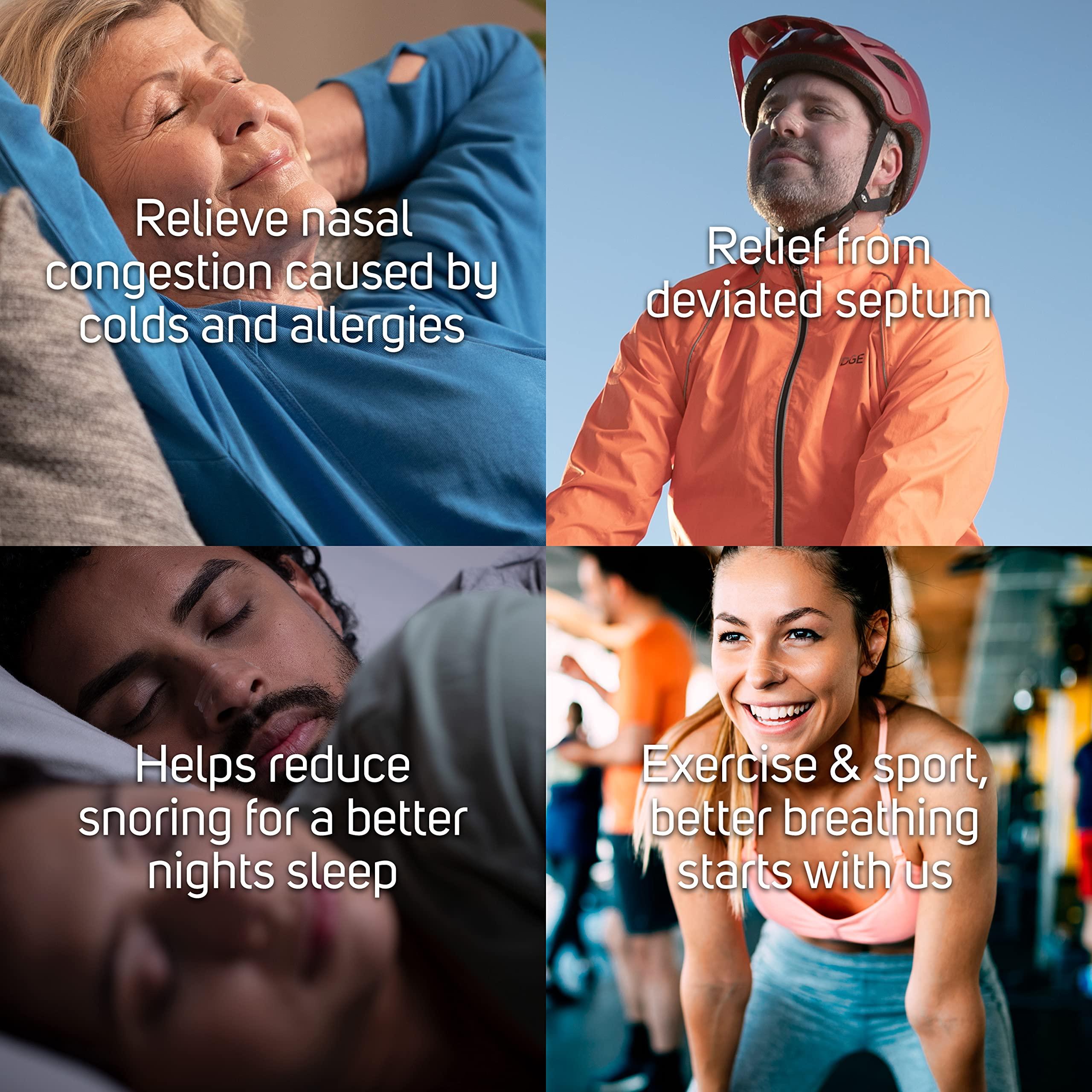 Breathe Right Breathe Right Nasal Strips Clear Large 10s, Instantly Relieves Nasal Congestion, Helps Reduce Snoring, Drug-free, Snoring Aid for Men and Women, 10 Count (Pack of 1)