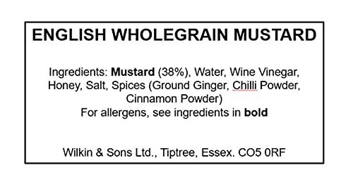 Wilkin & Sons Wilkin & Sons Tiptree English Wholegrain Mustard, Large Case / 72 pack of 38g Mini Glass Jar Portion Pots