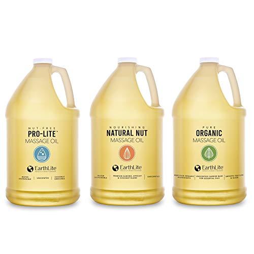 Earthlite EARTHLITE Pure Organic Massage Oil  NEW 2019 - Chemical Free, 100% Certified Organic, Finest Quality for Therapists & Clients, Unscented