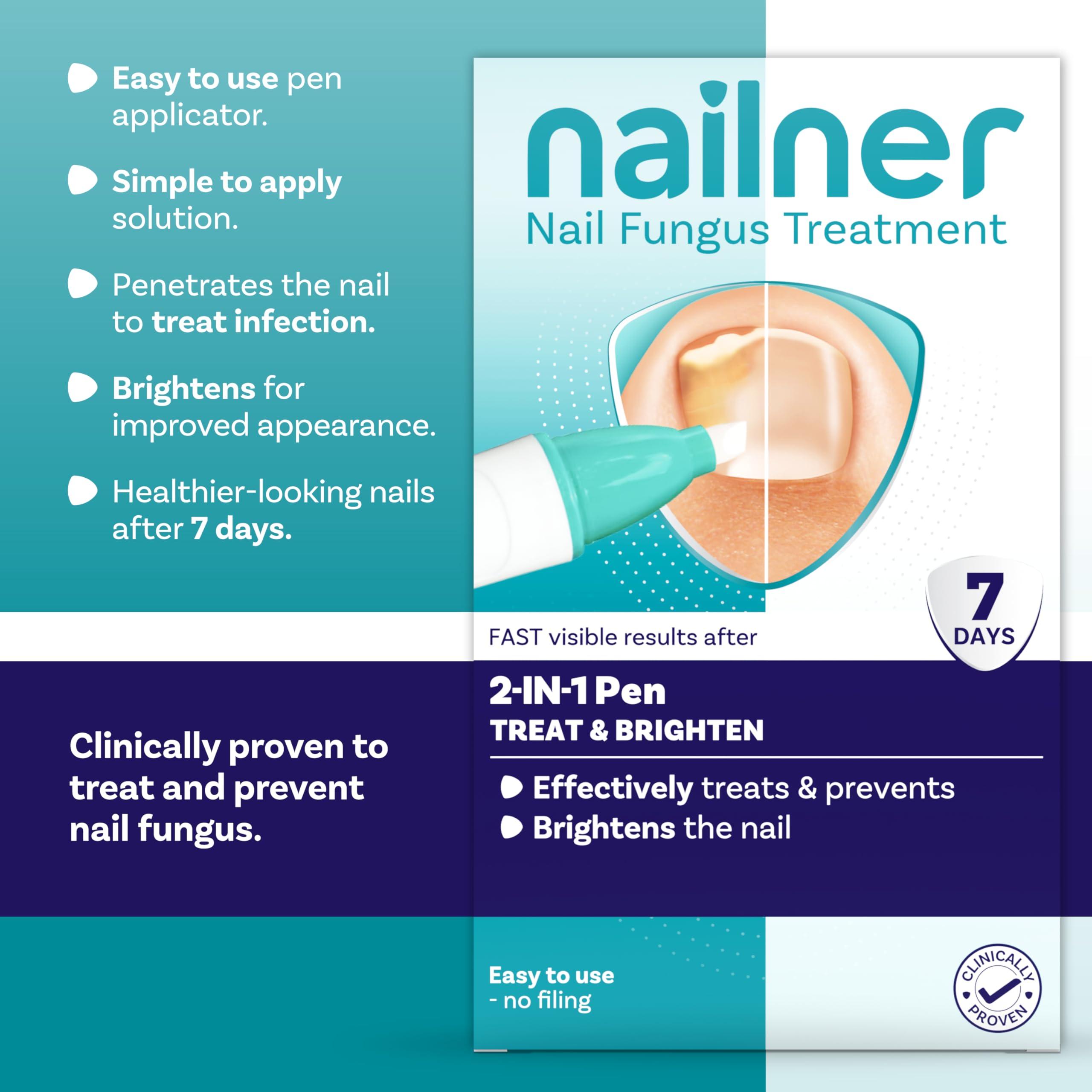 Nailner Nailner Fungal Nail Treatment Pen 4 ml - Extra Strong Anti Fungal Nail Treatment for Toenails - 2 in 1 Treat & Prevent Toe Nail Fungus - Antifungal Nail Infection - Clinically Tested & Fast Results