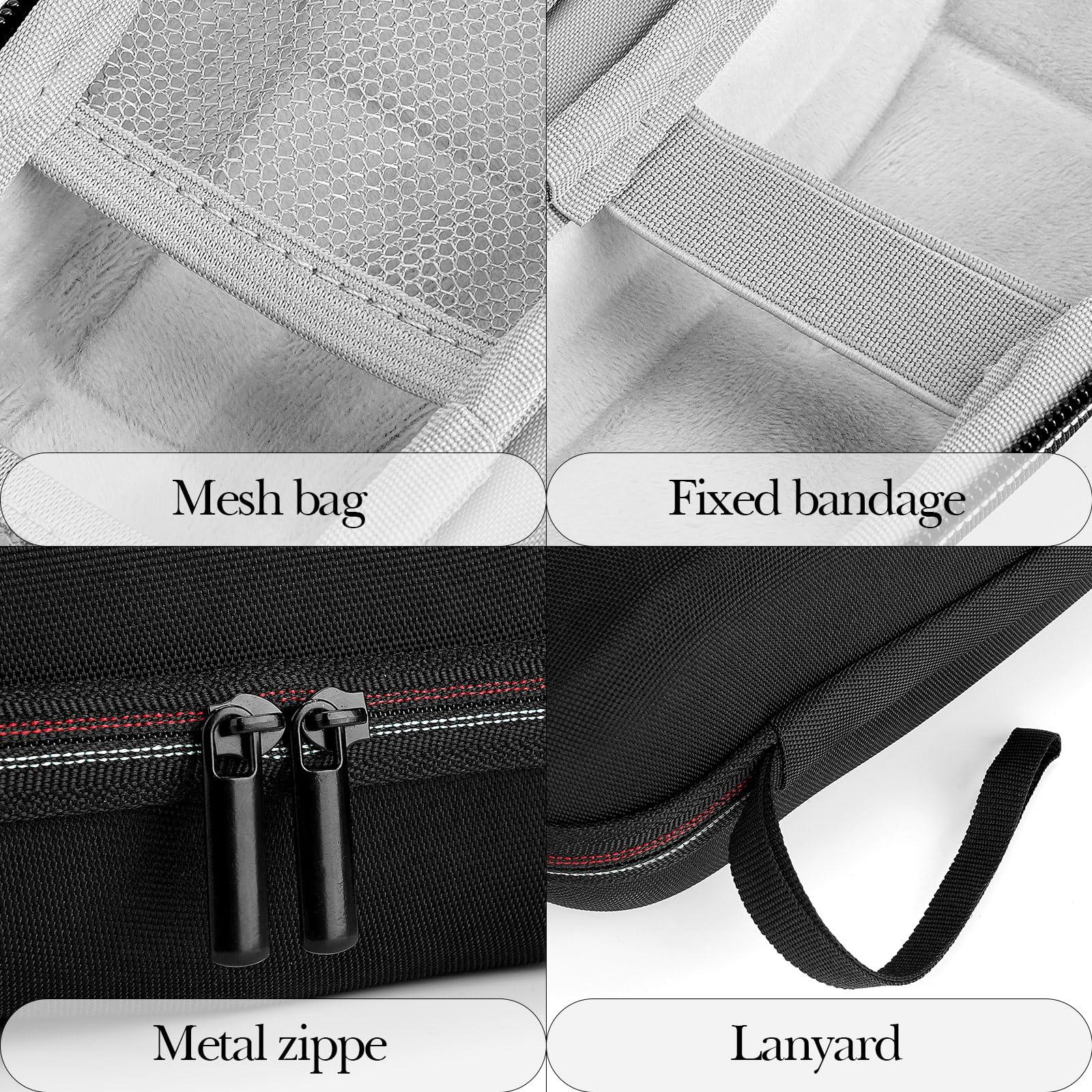 Linkidea Linkidea Hard Shell Electric Razor Travel Case Compatible with Philips Shaver 2400, Braun Series 3, 4, Shaver Protective Storage Box, Shaving Accessories Storage Case (Black)