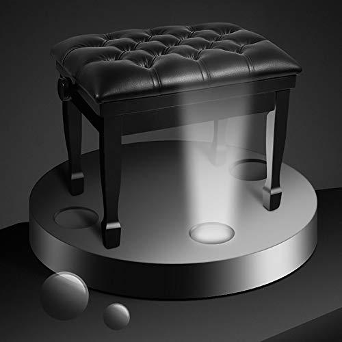 KIUYDHGD KIUYDHGD Leather Piano Bench Adjustable Height Deluxe Piano Stool Piano Bench with Thick Cushion Leather Padded for Home & Professional Use