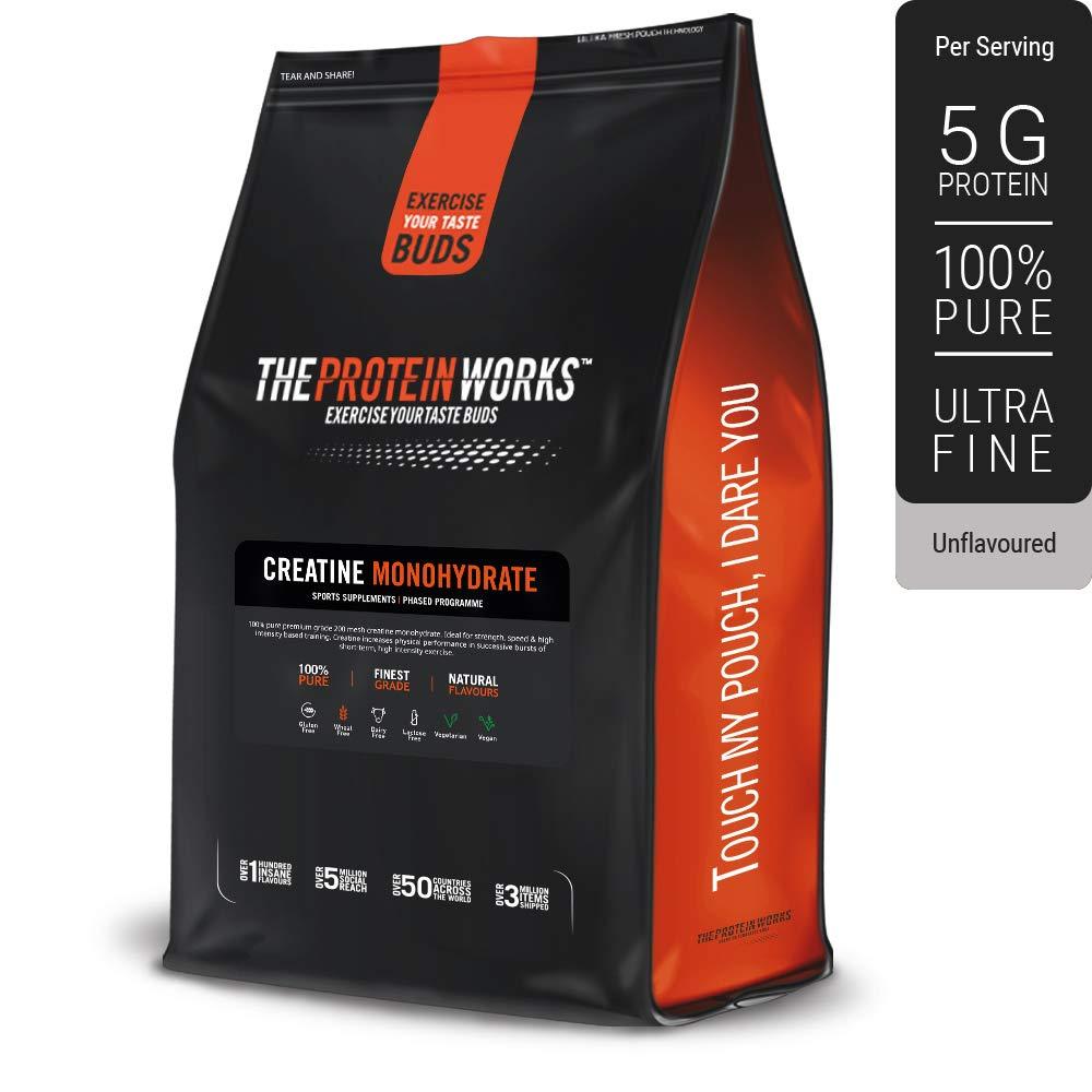 Protein Works Protein Works - Creatine Monohydrate Powder | 100% Pure & Premium Creatine Supplement | Ultra Fast Absorption | 16 Servings | Unflavoured | 100g