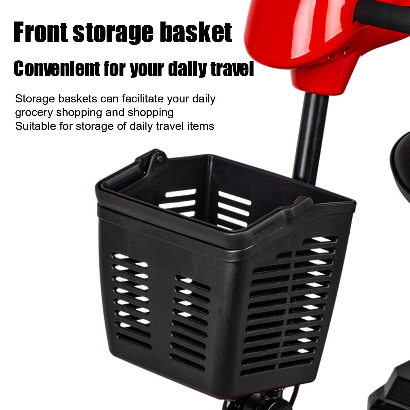 HURRISE HURRISE Mobility Scooter Basket,Large Front Basket Wheelchair Bags Baskets,Handle Portable Universal High Capacity Weather Resistance Scooter Accessories
