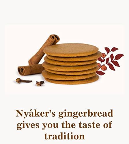ESSENTIAL PRODUCTS Nyakers Pepparkakor Swedish Ginger Snaps, Vegan Cookies, Dairy-Free Snacks, Gourmet Cookies, Food Gift for, Christmas, Thanksgiving, Packed in Beautiful Tin - 26.45oz Sold by Essential Products