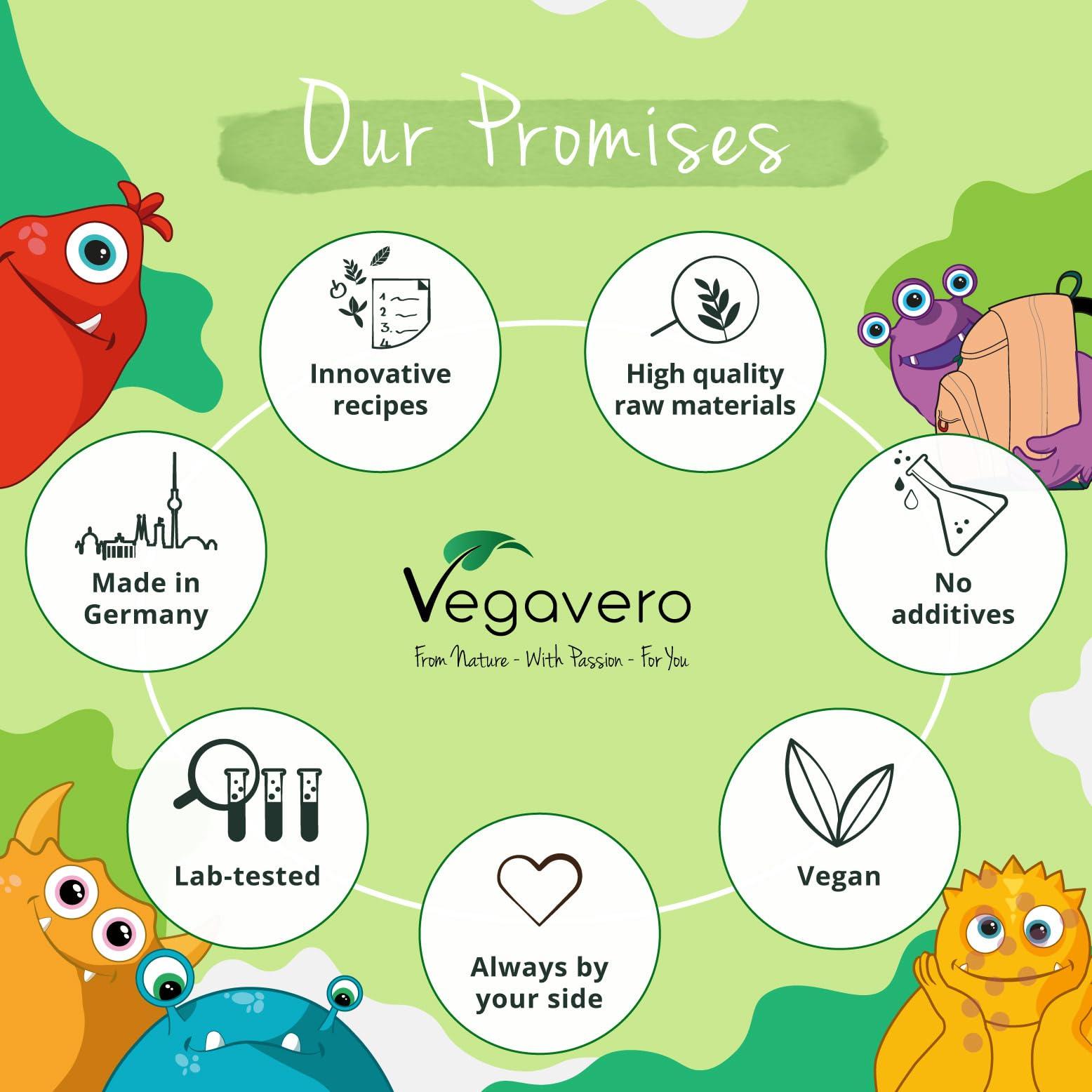 Vegavero Organic Probiotics for Kids Vegavero | NO Additives | Organic Prebiotic Inulin and 5 Bacterial Strains with 10 Billion CFU | for Children 3+ Years | 75g Powder | Spoon Included
