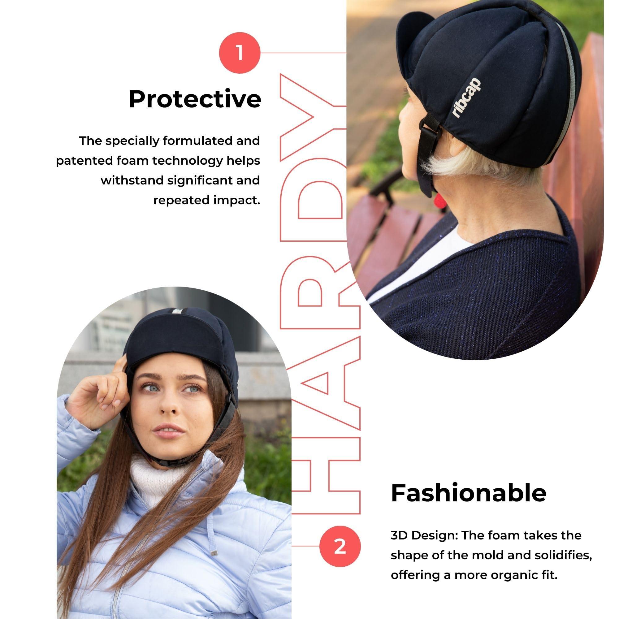 Ribcap Ribcap Hardy Medical Helmet | Navy Blue | Small (53-55 cm) | Protective Medical Helmet for Adults | Padded Helmet For Elderly Falls | Epilepsy Seizure Helmet | Fashionable & No Stigma