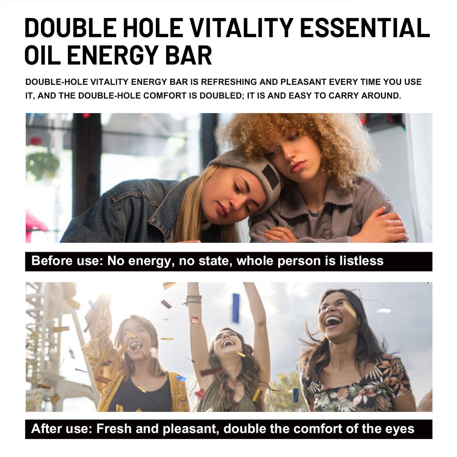 Hudhowks Nasal Inhaler, Two- Nasal Inhaler Stick, Double Aromatherapy Nasal Stick, Refreshing Nasal Cooling Stick, Portable Personal Diffuser Sniffer Stick For Vitality Energy Oil, Boost Energy