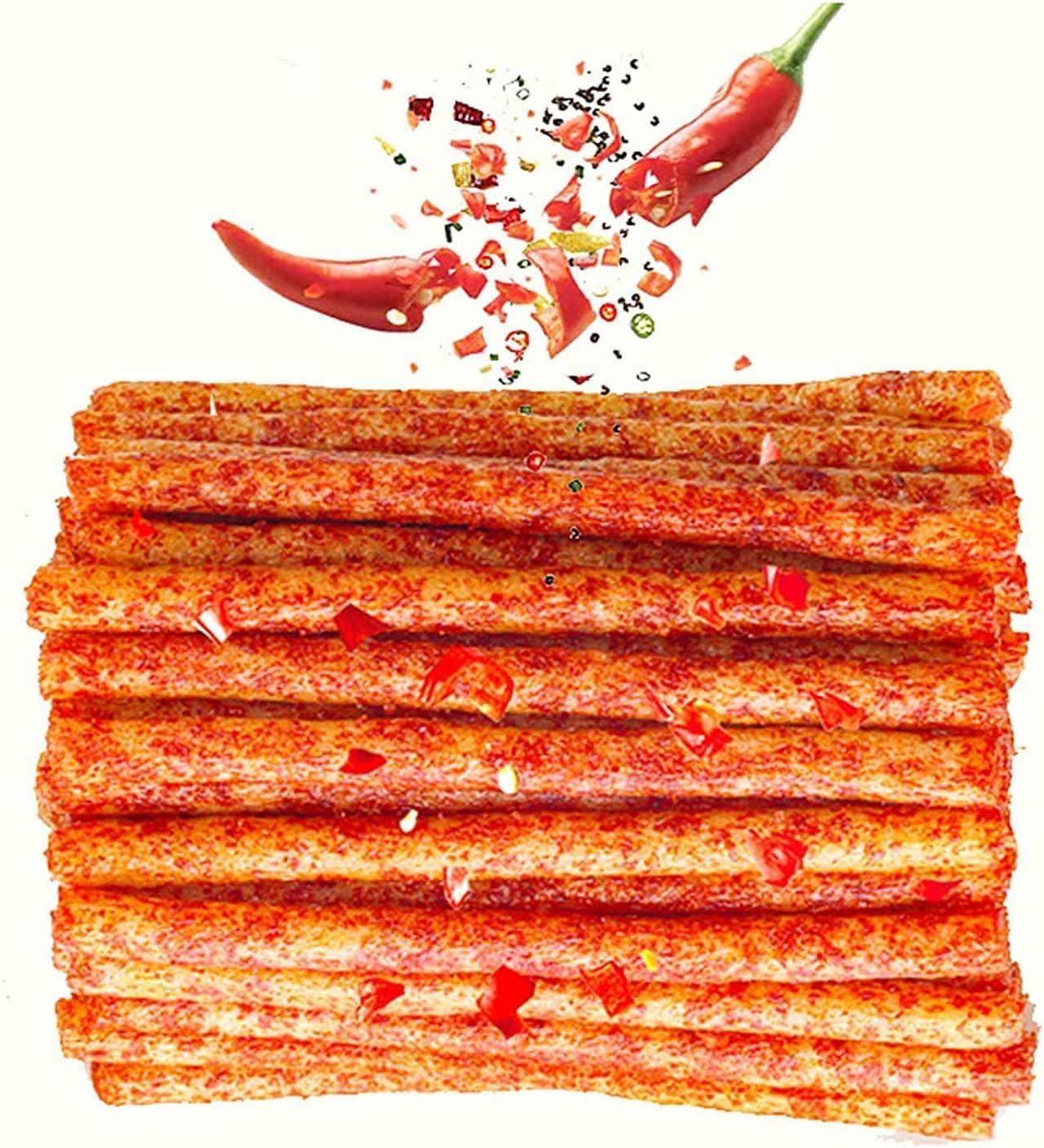 wasailuo Chinese Mala Latiao,Super Spicy Stick,Nostalgia Spicy Strip,Small Gluten,Instant Classic hot&Spicy Flavor Chinese Special Snack Food,Delicious Snack,Vegan,Snack Gifts (Spicy-73g,10 bag)