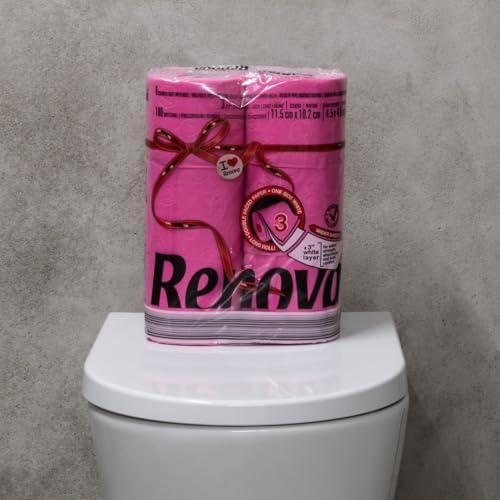 Renova Renova [6 Rolls Fuchsia] 3 Ply Soft Colour Toilet Loo Bathroom Tissue Paper Rolls