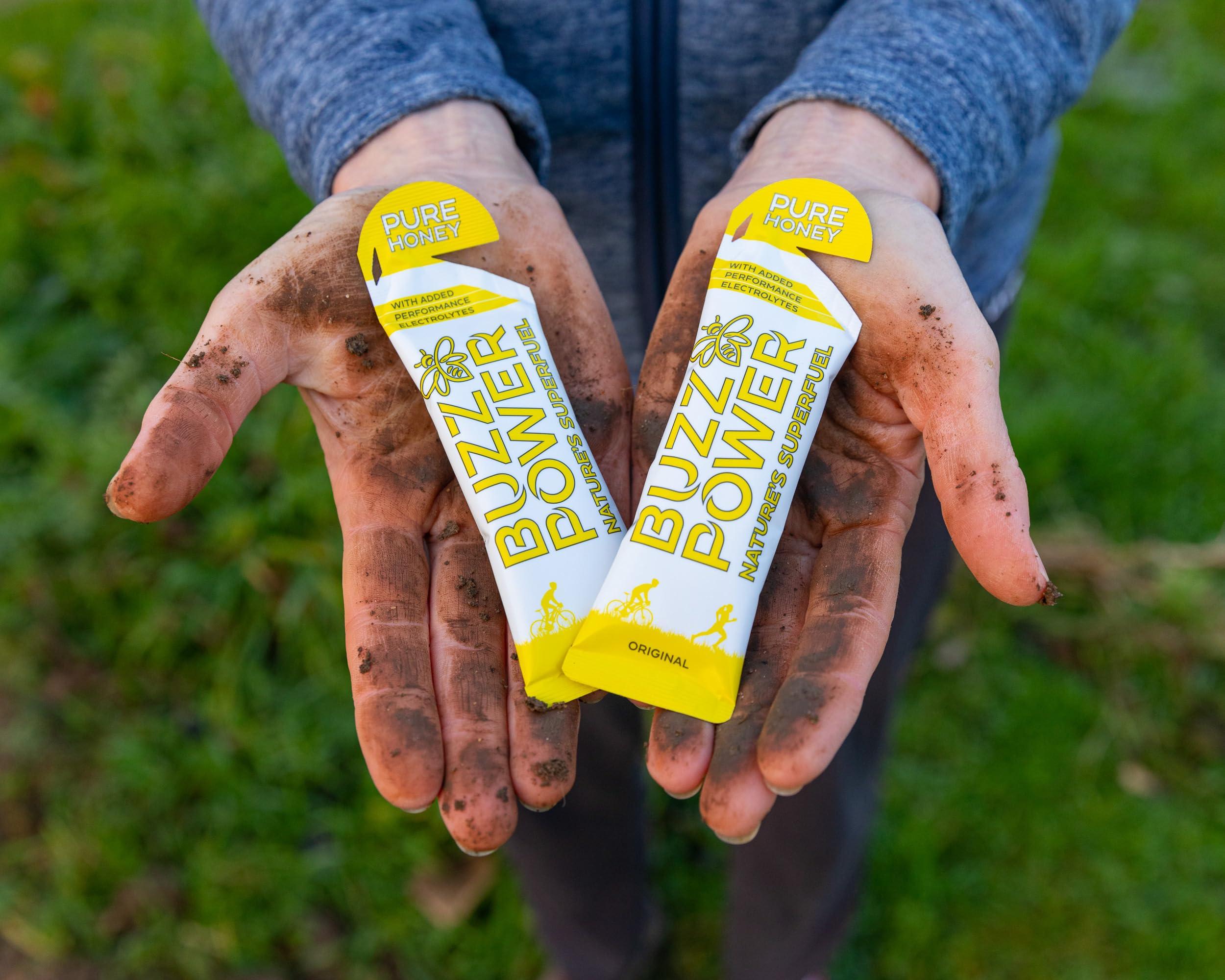 Buzz Power Buzz Power Natural Energy Gels | 25 g Glucose & Fructose Carbohydrate from Pure Organic Honey with Sports Electrolytes | Best for Exercise, Performance Endurance Sports & Outdoor Activities (20)