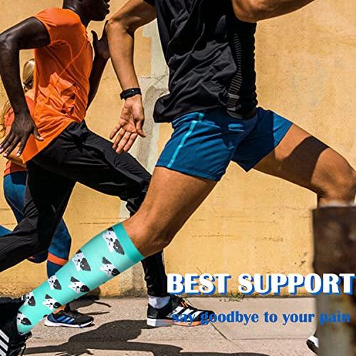 Aoliks Compression Socks for Women & Men Circulation (4 Pairs)- Best Support for Nurses, Running, Hiking, Medical, Pregnancy - - L-X-L