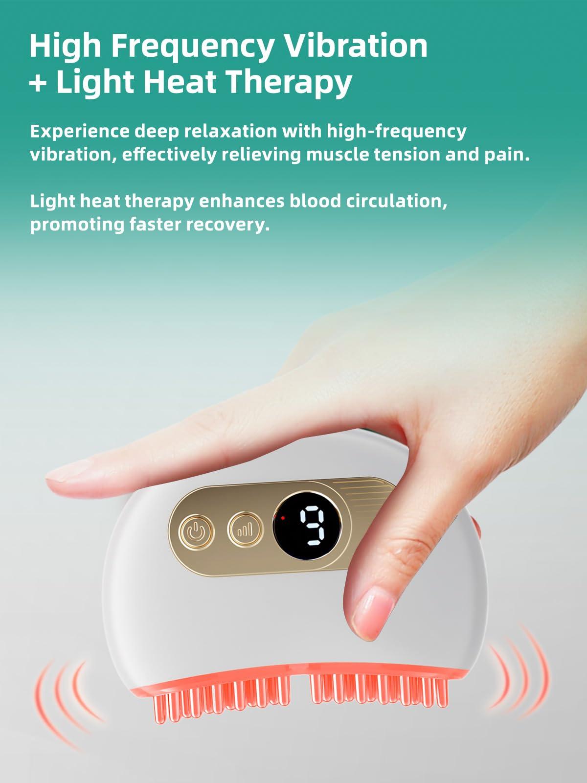 Zaybuon SandoKare TMJ Relief Products Jaw, TMJ Relief Massager, Vibration and Heating, Ergonomic Multi-Needle Design TMJ Massage Tool, Effective Jaw & Neck Pain, Grinding and Clenching Teeth Relief, White