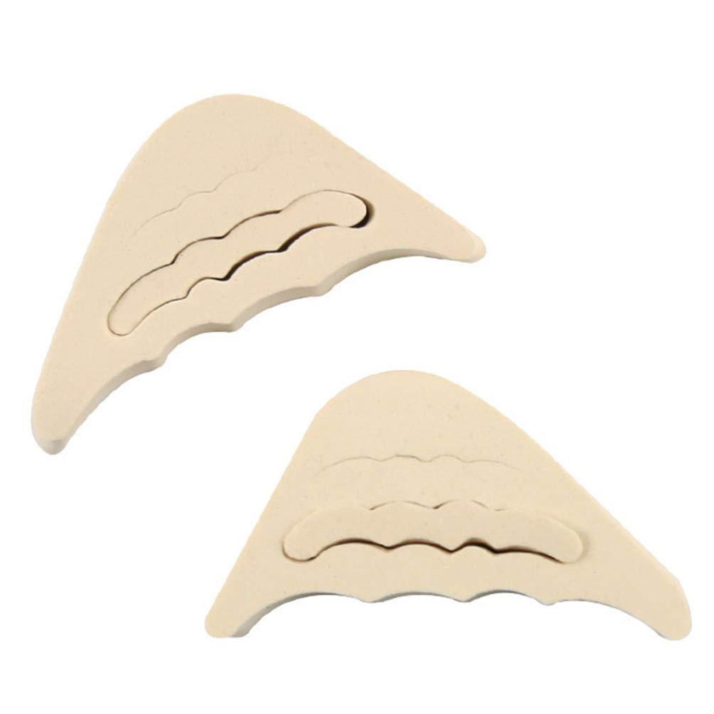 EXCEART EXCEART 4pairs Forefoot Insoles Adjustable Shoe Head Pads for Women Comfortable Cushion Plugs Black Skin Tone Durable Flexible Design for Foot Relief and Buffering High Heels