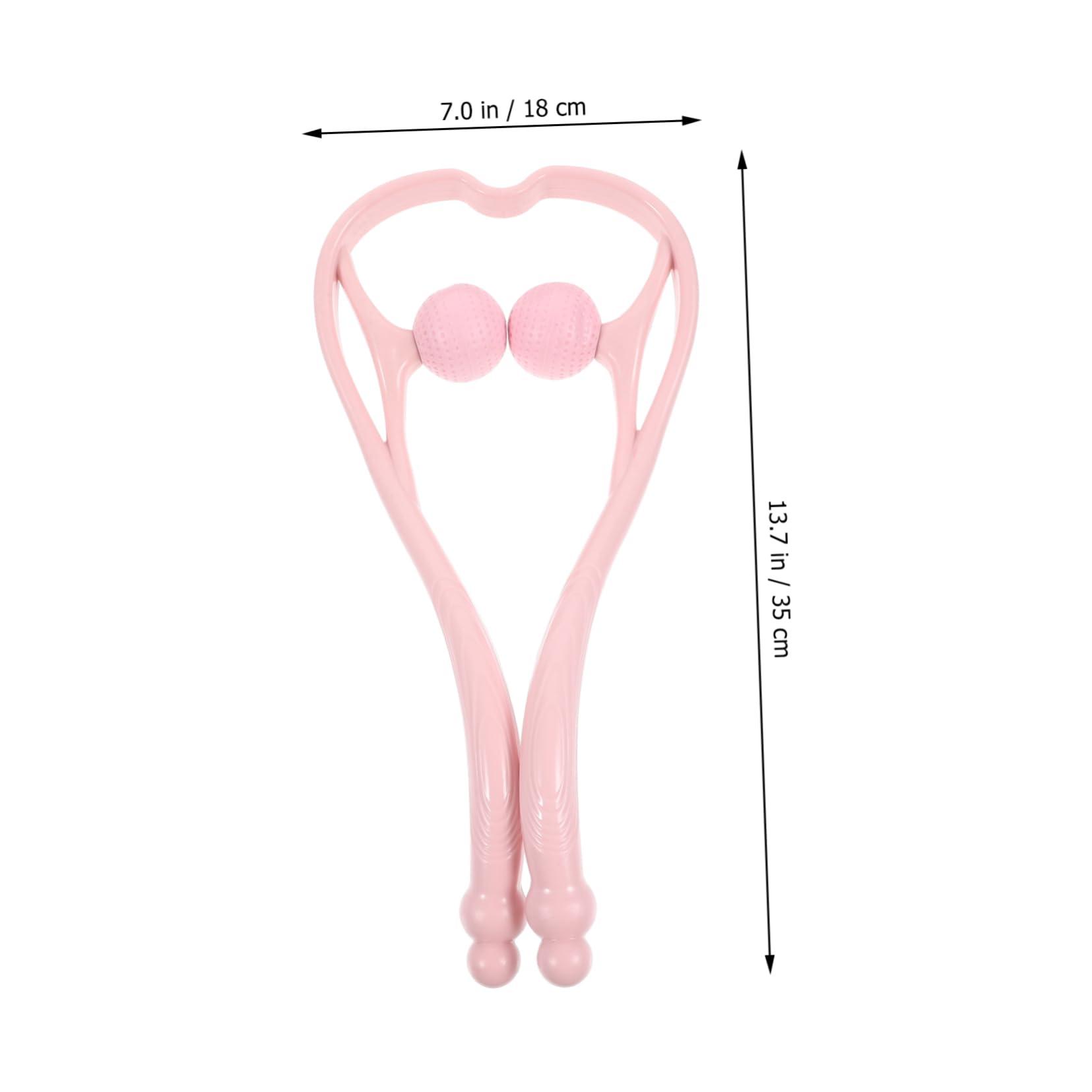 FRCOLOR FRCOLOR Muscle Soreness Gluing Full Body Massager Hand Massager Neck Massager Fleab Tool Kneading Massager Shoulder Massager Cervical Spine Scroll Wheel Small Artifact Pink