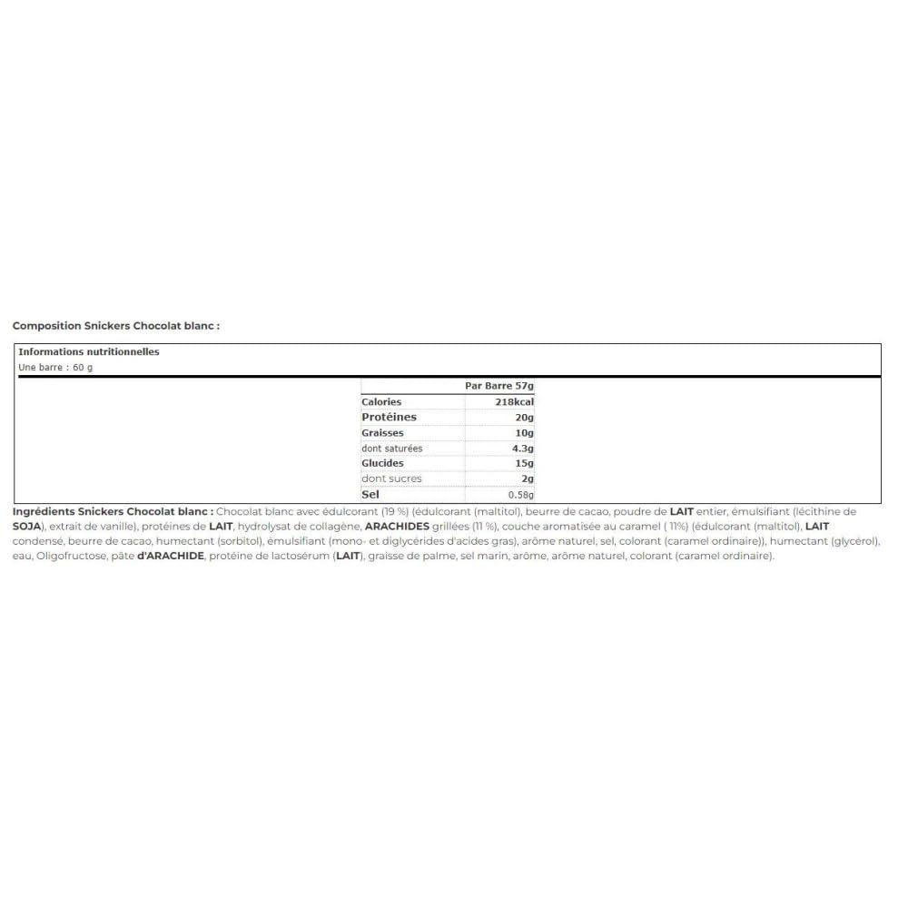 Mars Snickers White Chocolate Low Sugar Protein Bar 57g