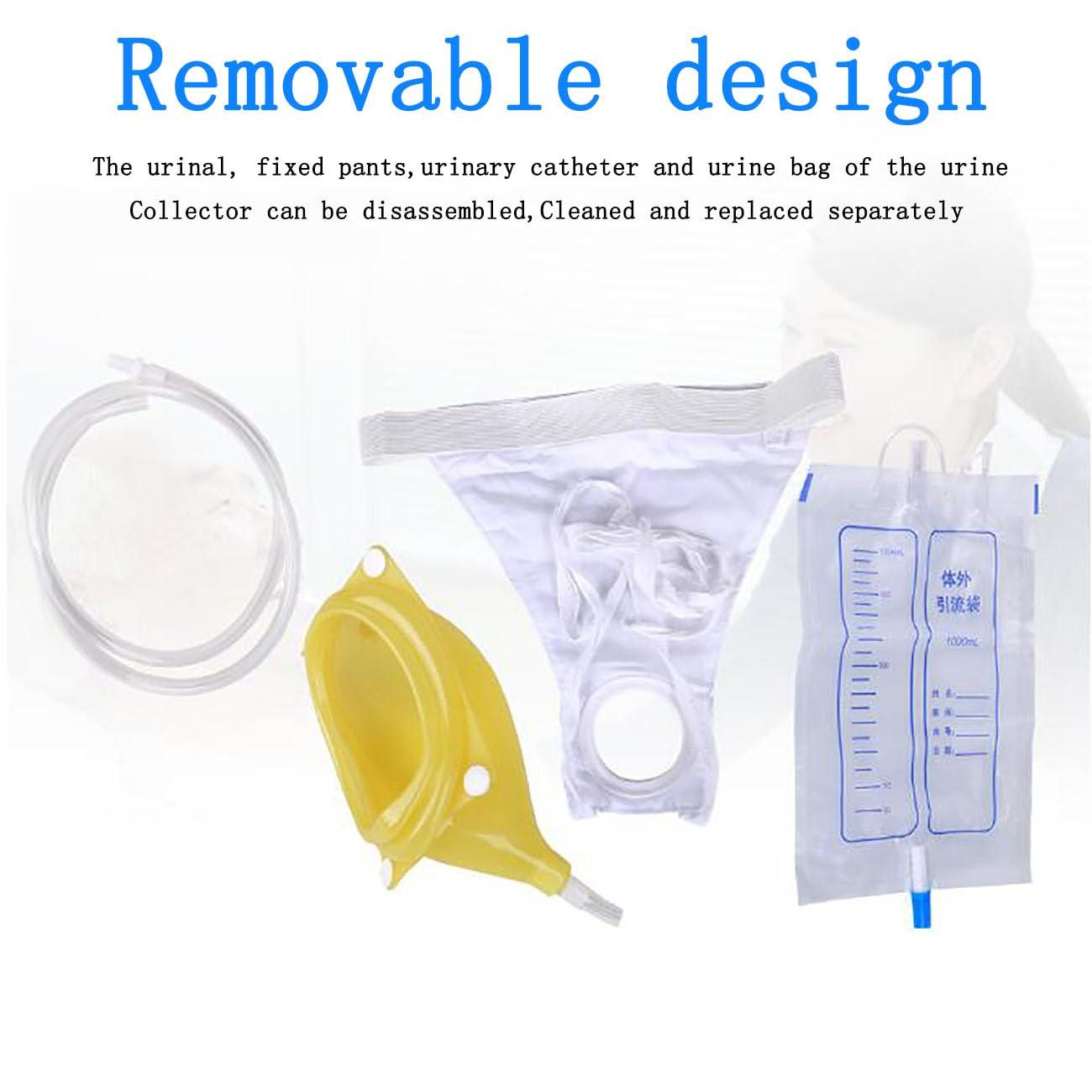 BEOTAY BEOTAY Wearable Urinal for Men,Professional Urine Collector for Men,1000Ml External Urinary Catheter for Male,Urine Collection Bag for Bedridden Patients,Latex Material