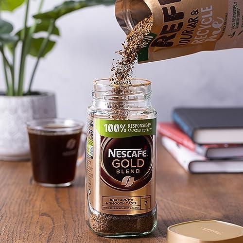 NESCAFÉ Nescafe Gold Blend Instant Coffee, Premium Instant Coffee, Rich Aroma & Smooth Taste Gold Blend Coffee, 100g (Pack of 6)