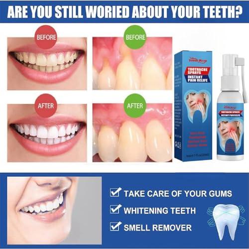 HIVETZ 2pcs Toothache Relieving Spray,Herbal Oralcare Spray,Toothache Pain Relief,Dental Pain Relief Spray,Toothache Pain Relief for Adult,Instant Teeth Treatment Relief,Strong Pain Relief for Toothache