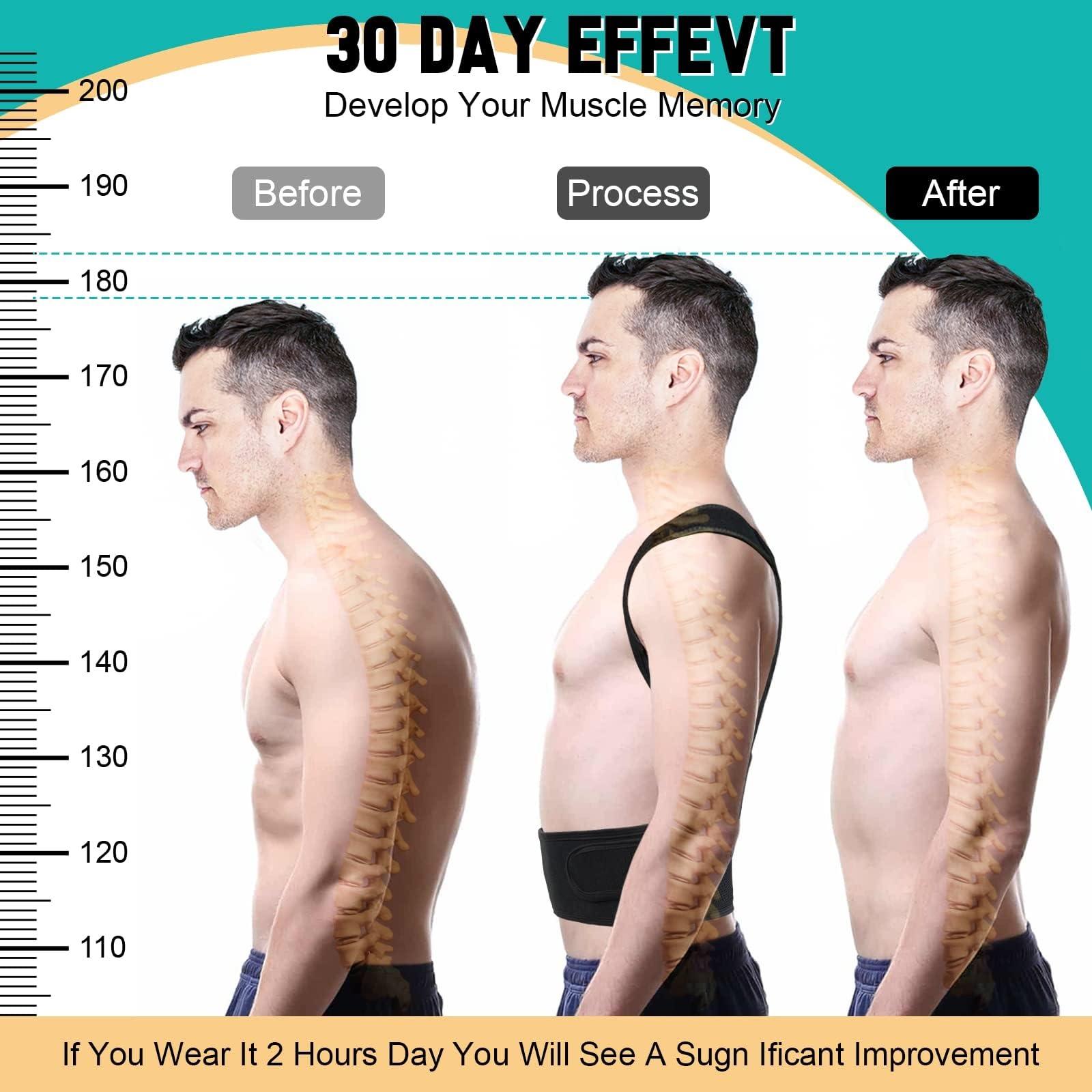 FreshCart Basics Adjustable Scoliosis Posture Corrector Breathable Full Back Support Brace Women Men Back Straightener For Hunchback Correction, Lumbar Support Shoulder Neck Posture Support(L)