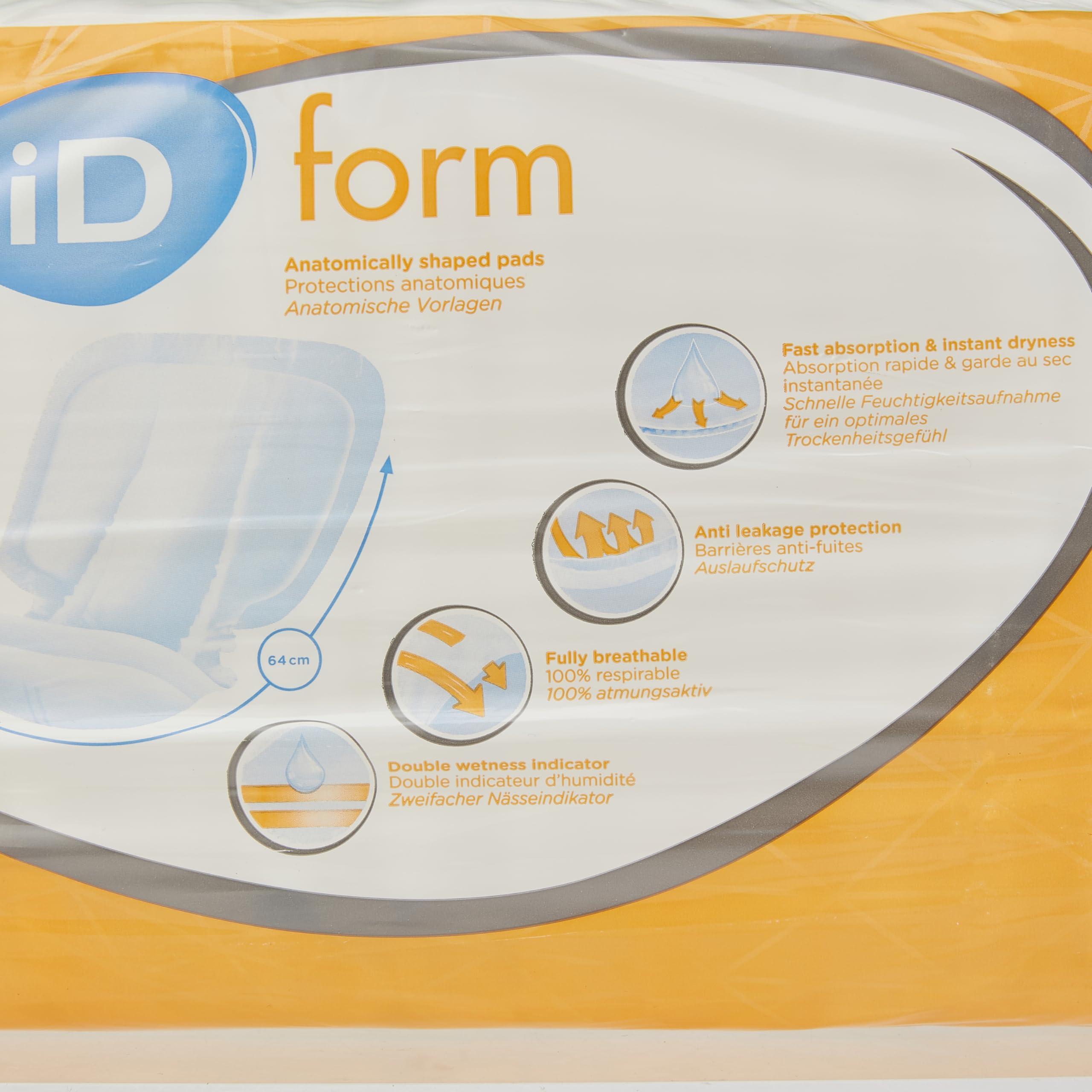 iD Expert iD Expert Form Disposable Incontinence Pad  Super Absorbent, Discreet Design, Anti Leak Protection, Wetness Indicator, Odour Control, Women & Men, Adult Nappies, 2900ml, 21 Pads