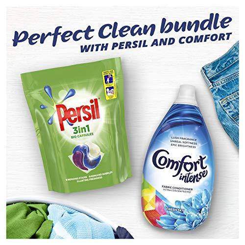 Persil Persil Bio Washing Detergent Capsules and Comfort Intense Fresh Sky Fabric Conditioner 3 month supply Perfect Clean Laundry Bundle 50 Washes