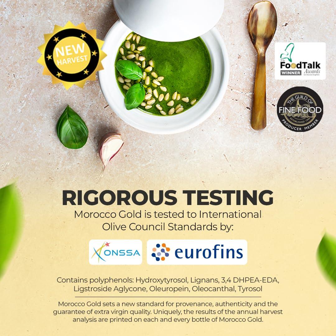 Morocco Gold Morocco Gold Single Estate Extra Virgin Olive Oil - Unfiltered, Unblended. High in Polyphenols. Pure and natural. 500ml