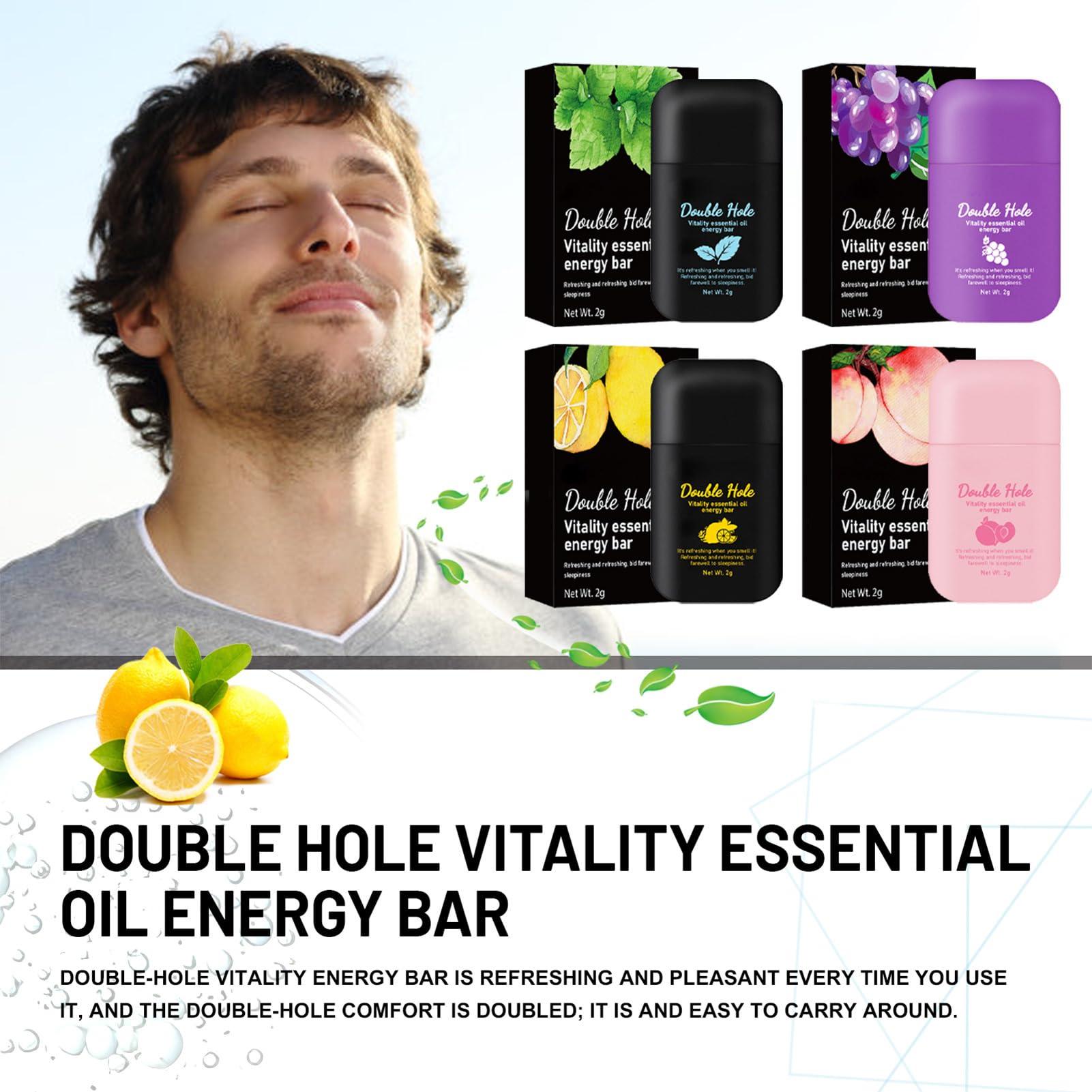 Hudhowks Nasal Inhaler, Two- Nasal Inhaler Stick, Double Aromatherapy Nasal Stick, Refreshing Nasal Cooling Stick, Portable Personal Diffuser Sniffer Stick For Vitality Energy Oil, Boost Energy