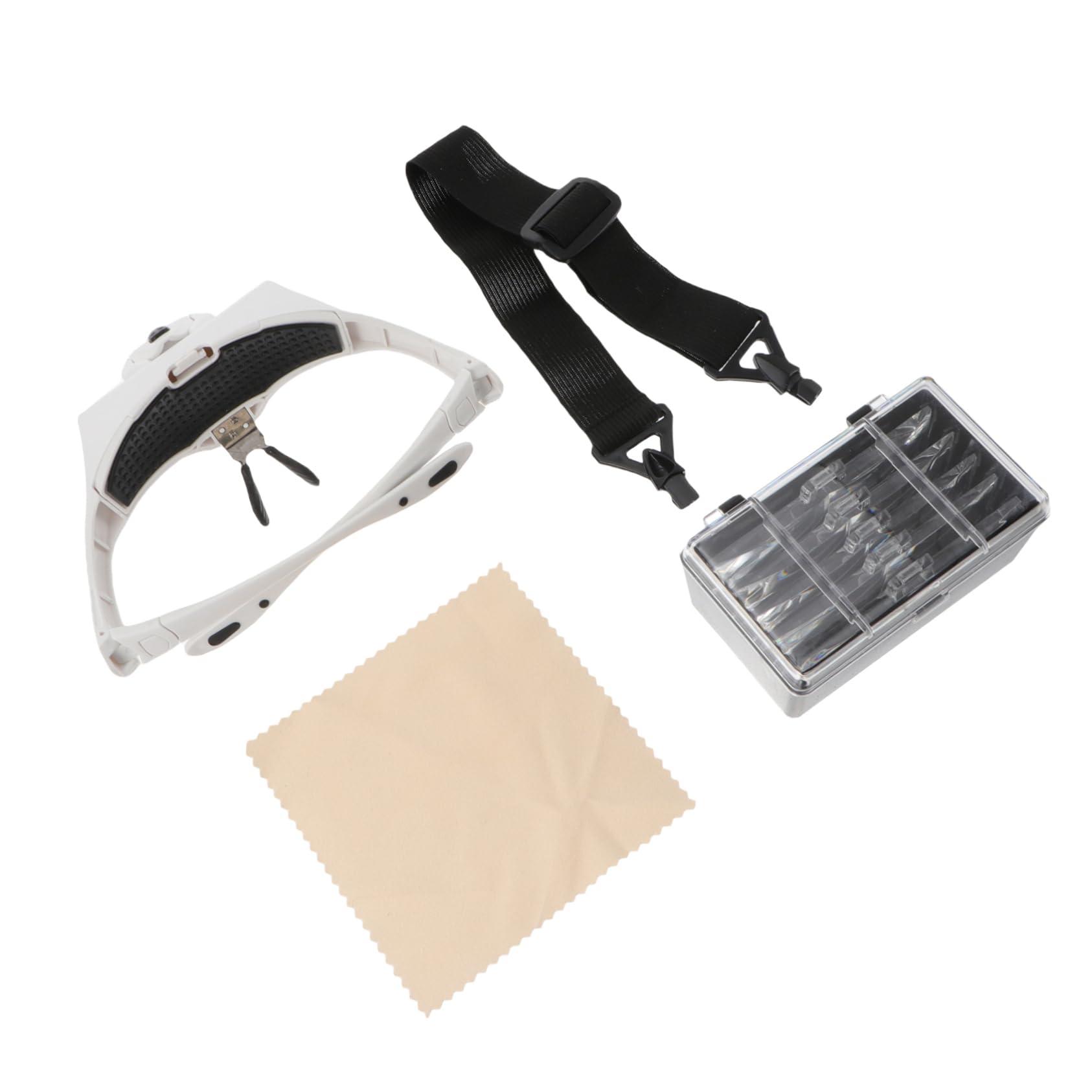 minkissy minkissy Led Magnifying Es Headlights Head Mount Magnifier for Reading Multifunctional Magnifying Glass for Engineers