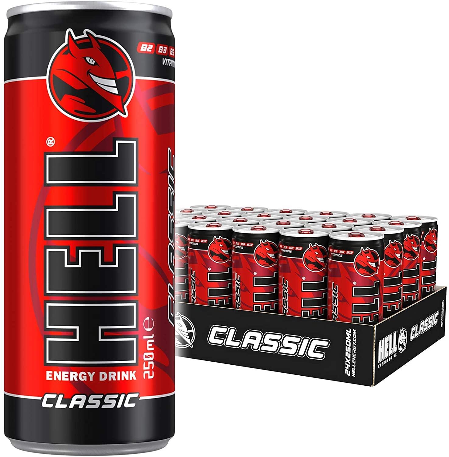 HELL HELL ENERGY DRINK 250 ML (CLASSIC, PACKAGE OF 12)