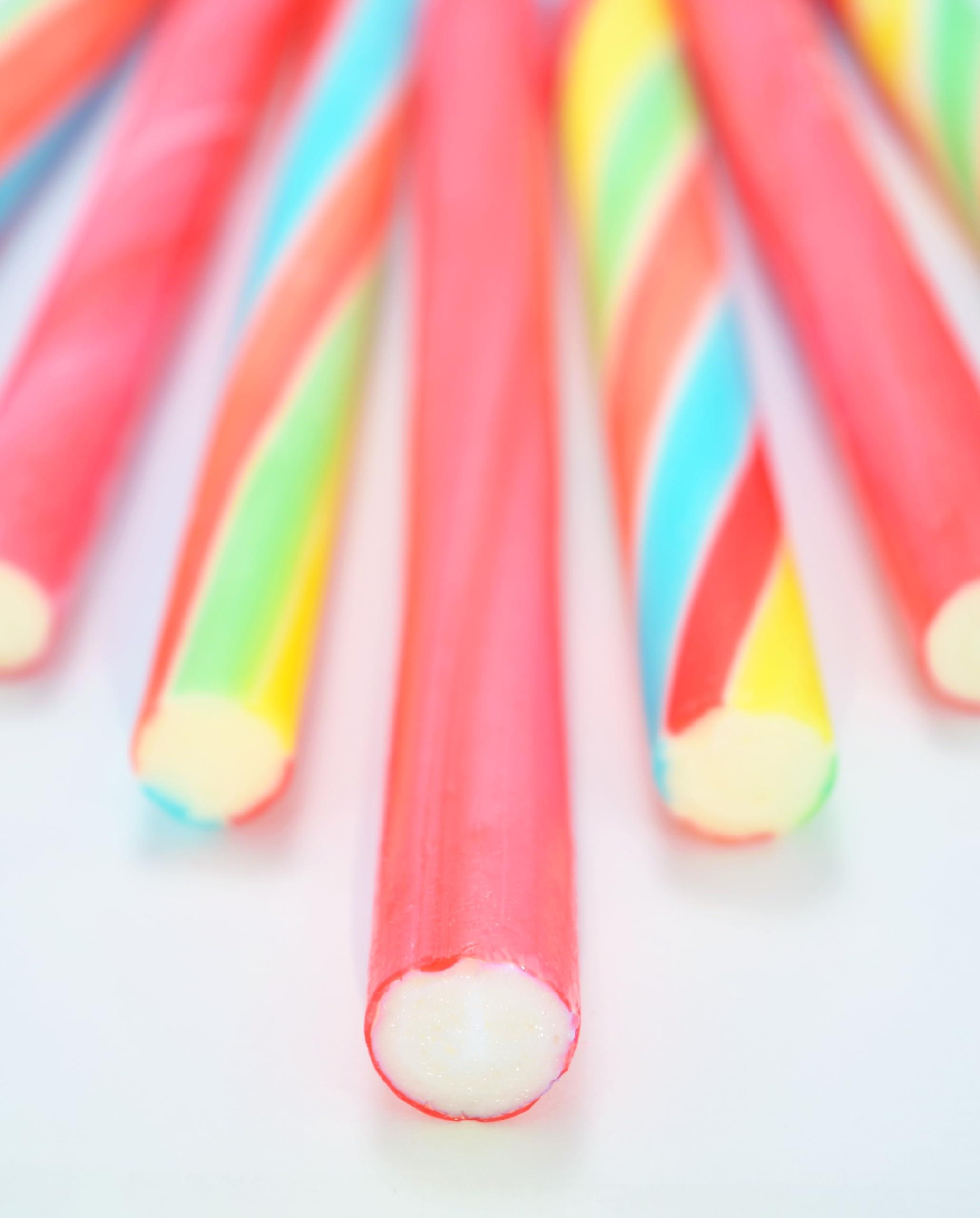 Wyeland Confectionery Traditional Handmade Rock Candy Sticks/Stick of Rock - Blackpool Rock and Seaside Rock sweets- Pink Mint Rock Flavour, 5 Sticks