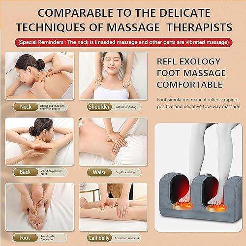 FreshCart Basics Massage Chair Back Pad,Massage Mat Full Body Back Massagers with Heat 20 Heads Vibrating Massage Mattress Pad, Electric Heated for Back Lumbar Leg Relief