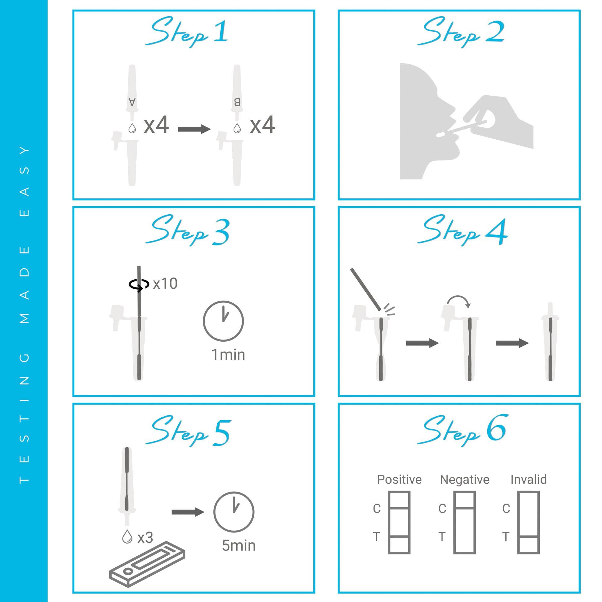 Viva Test Strep A Viva Test Kit  Professional Strep Throat Test Kit  Rapid One-Step Test Strep A  Complete Throat Swab Cassette Test Kit  Fast and Accurate  Easy to Use (2 Pack)