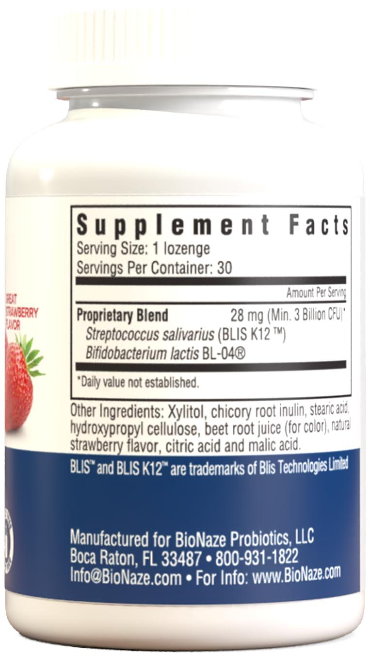 Bionaze Probiotics Bionaze Oral Sinus Probiotic w/BLIS K12 & BL-04 for Sinus, Throat, Ear, Nose, Mouth, Teeth and Gums. Clinically Proven Strains to Improve Overall Health and Breath (2 Pack)