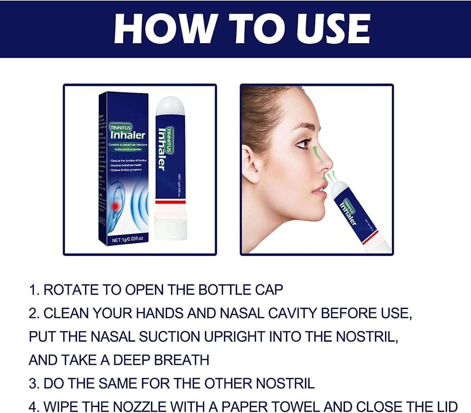 Endxedio Echo Ease Inhaler,Instant Tinnitus Relief Nasal Inhalers,Anxiety Relief Gifts for Tinnitus Symptoms Difficult of Hearing Ear,Help Stop Ear Ringing (3pcs)