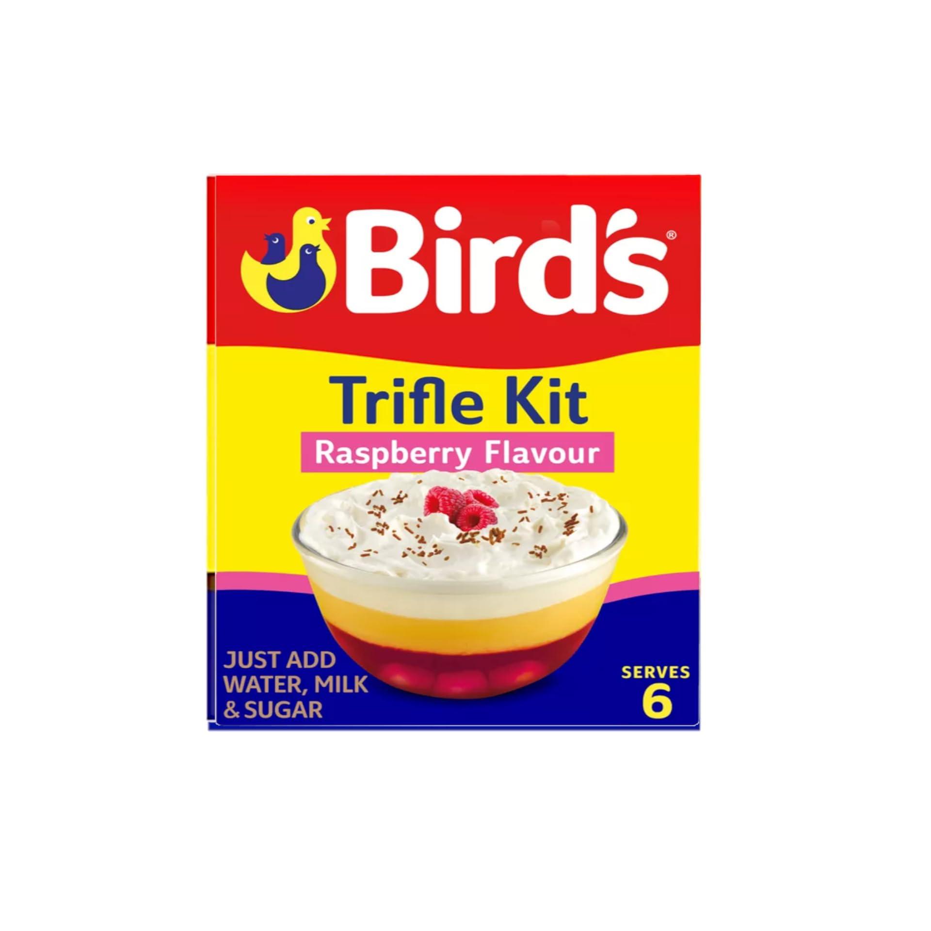 Birds Trifle Dessert Kit Variety Bundle - With Birds Raspberry Trifles - 3 Packs of 141g Boxes