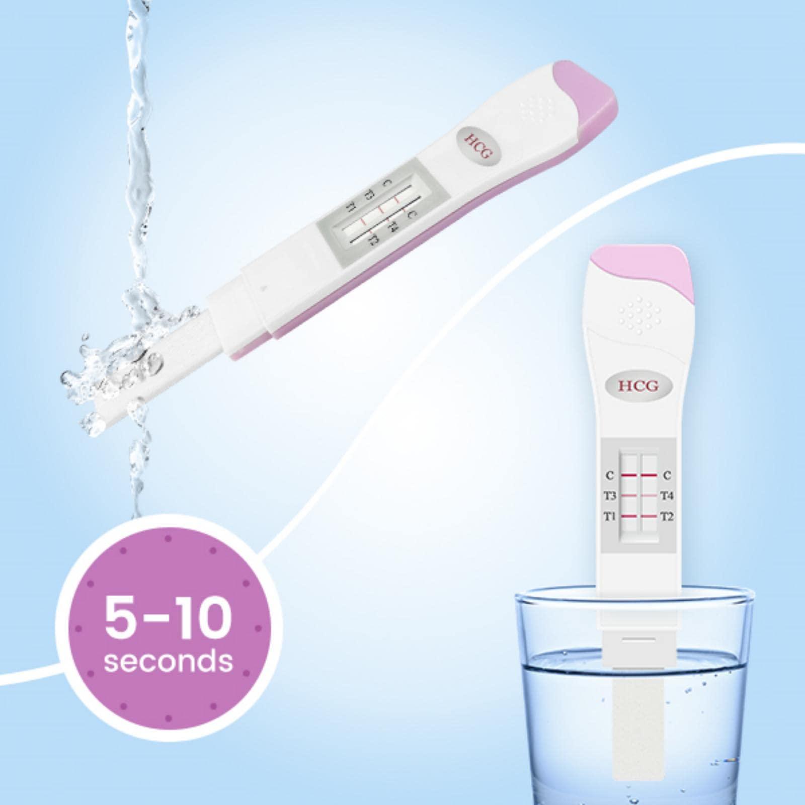 Accufast Accufast Pregnancy Test for Early Detection with Week Indicator to Tell You How Many Weeks Pregnant, hCG Urine Test with 99.99% Accurate & Quick Result (2 Tests)