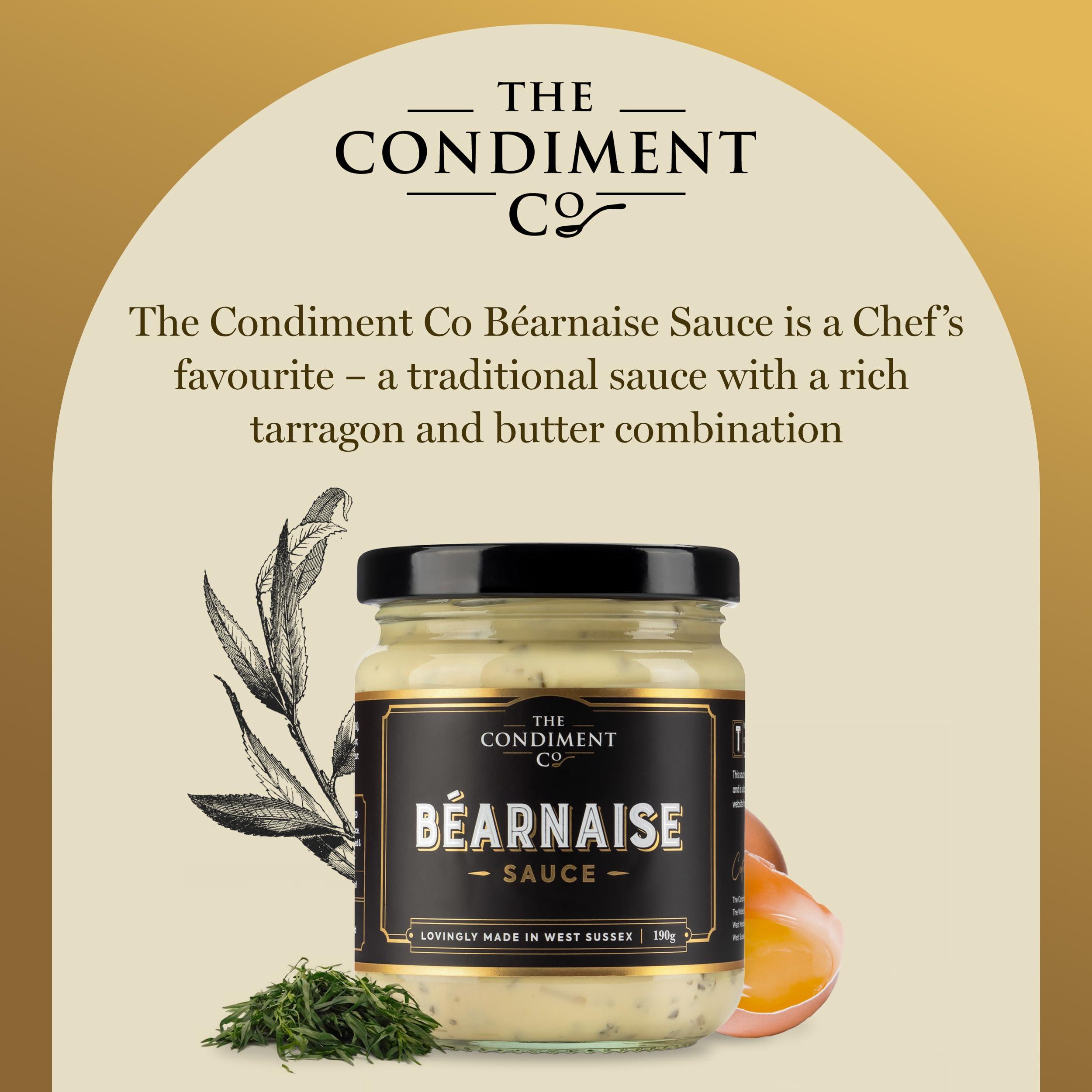 The Condiment Company The Condiment Company Bearnaise Sauce 190g - Rich & Creamy Steak Sauce & Seafood Dip