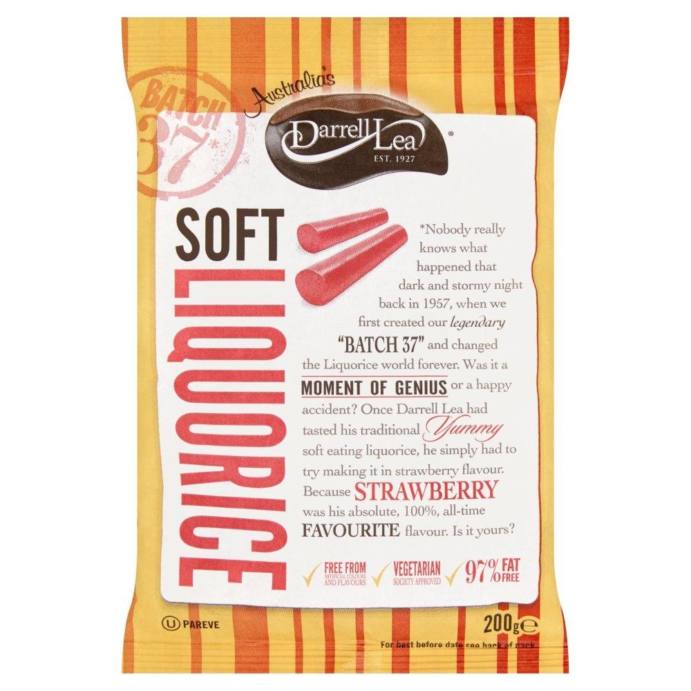 Darrell Lea Darrell Lea Batch 37 Strawberry Liquorice, 200 g, Pack of 8